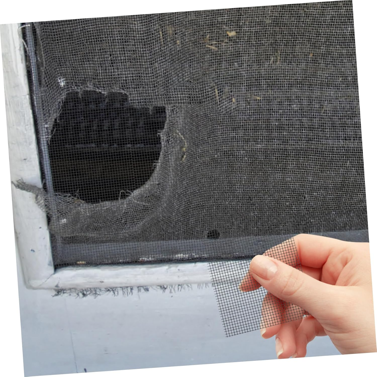 Self-Adhesive Window Screen Repair Tape Mesh Patch 5Cm X 2M Black Screen Patch Repair Kit for Door and Window Damage image number 1