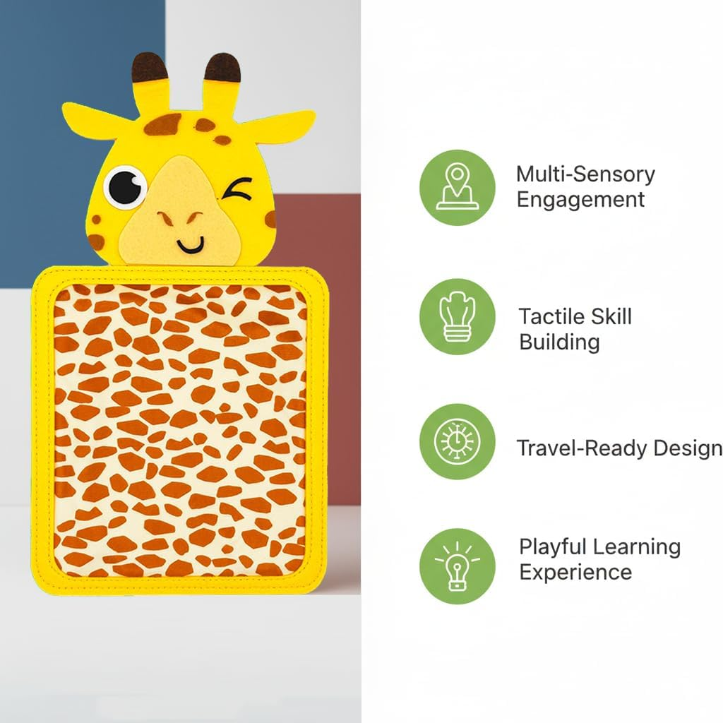 8PCS Animal Themed Sensory Mats Set, Textured Tactile Sensory Board for Stress Relief & Focus, Sensory Development Tools for Kids