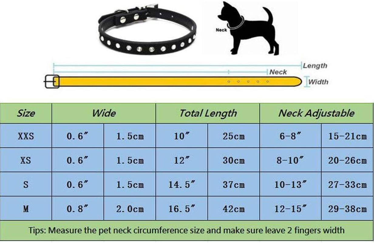Avenpets 10"-16.5" Length Bling Velvet Rhinestone Dog Cat Pet Collar Diamond Crystal Pet Jewelry(Red,S) image number 4