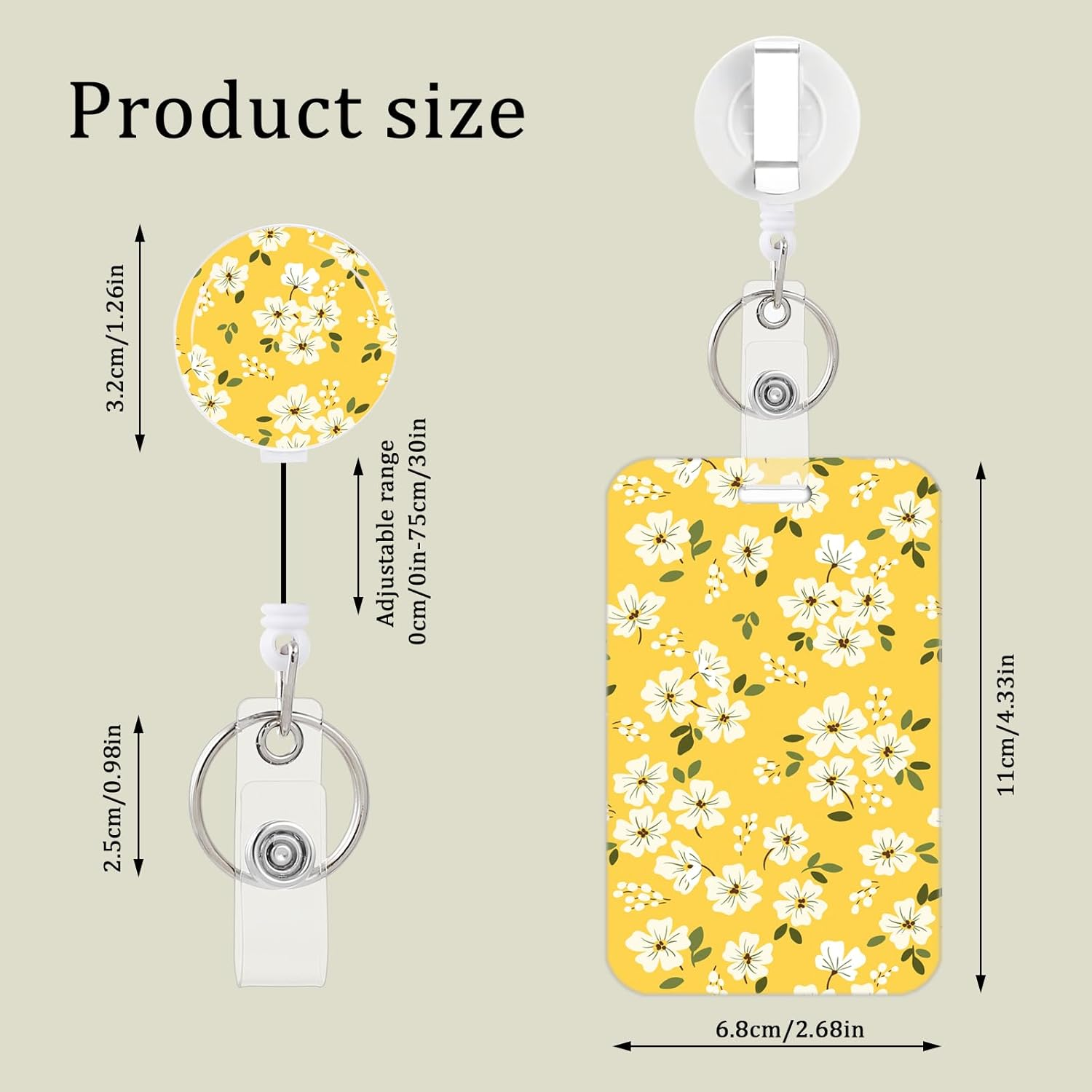 3 Set Heavy Duty Badge Holder with Retractable Reel,Id Badge Holder Key Card Work Badge Clip for Nurse Teacher Student Office Women Men