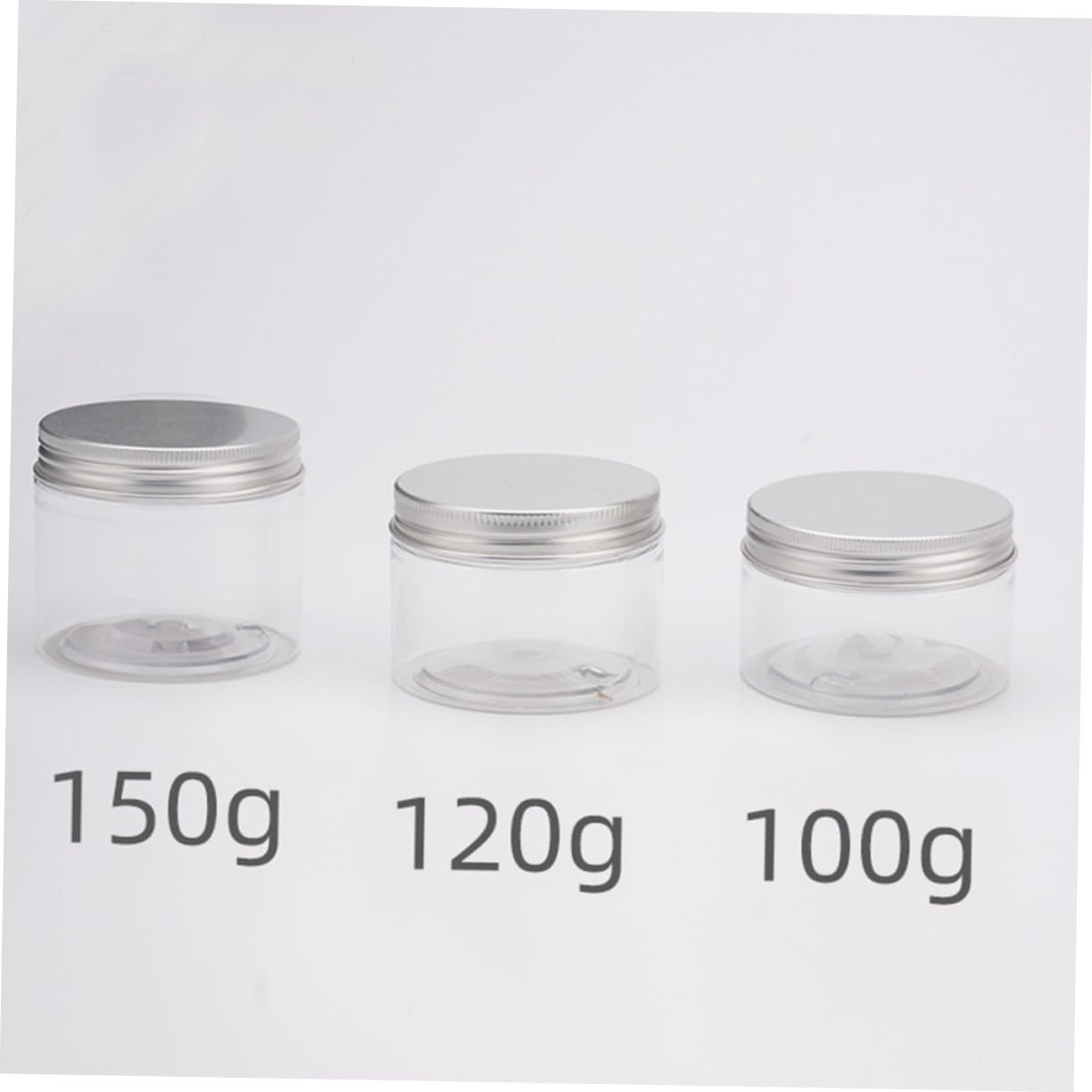 WRITWAA 3Pcs Plastic Screw Lotion Jars round Creams Containers for Cosmetic Storage and Hand Use