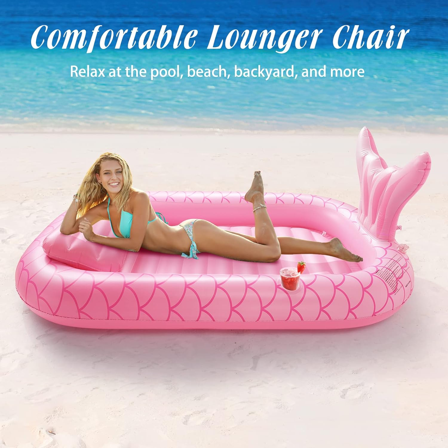 Heysplash Inflatable Pool Float, Luxury Portable Water Float, Water Mattress, Summer Toy for Children and Adults image number 2