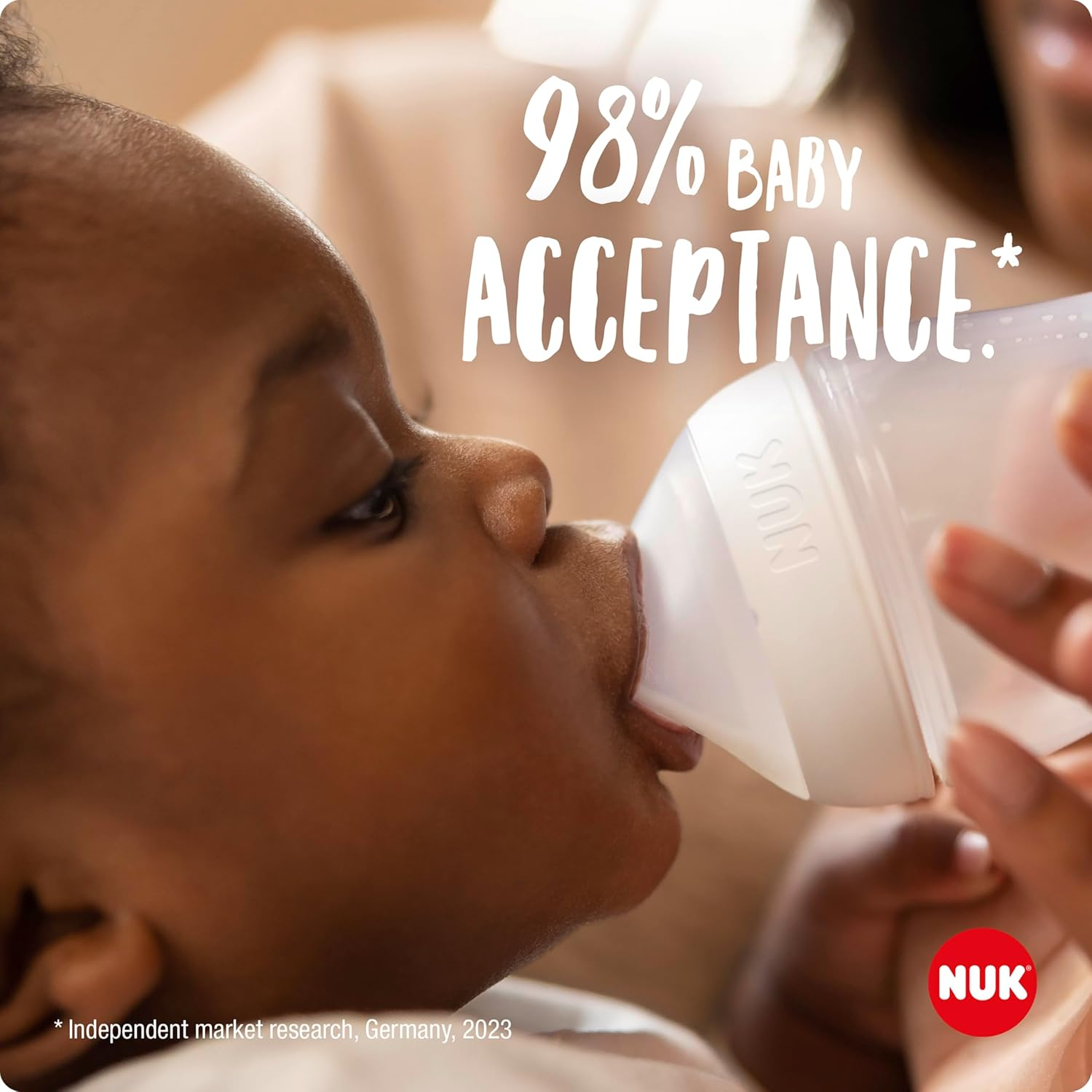 NUK Perfect Match Teats | 0+ Months | anti Colic Vent | Flexible and Soft | Small Silicone Teat | Set of 2 image number 4