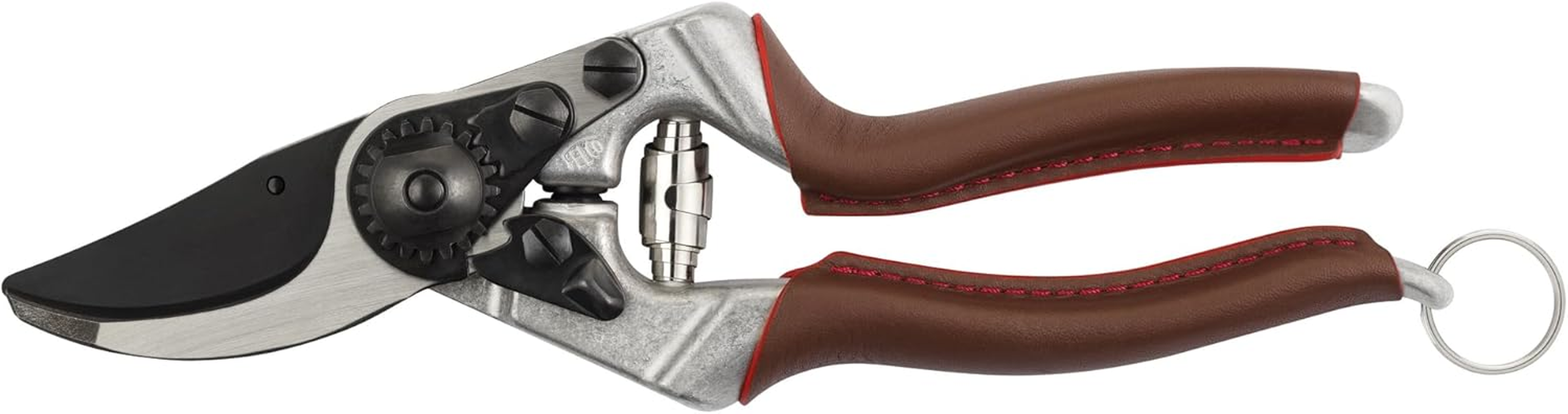 FELCO 8 ELITE Pruning Shears &ndash; 8.3" Swiss-Made Garden Clippers with Leather-Wrapped Handle for Large Right Hand | Hand Pruners for Gardening | Garden Tool Cutter with Bypass Blade, Carbon Steel image number 2