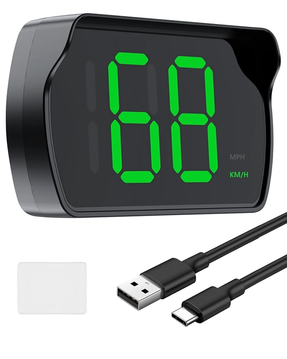 GPS Car HUD Digital Speedometer KM/H Speed Meter with LED Large Font Head up Display, Universal Plug Play for Car Truck Motor SUV Golf Cart All Vehicles, Large Screen High-Definition Display (Black) image number 5