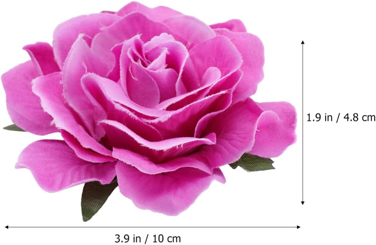 Luxshiny 5Pcs Rose Corsage Flower Brooch Clips for Bridal Hair Accessories Elegant Lifelike Floral for Weddings Parties and Special Occasions - Blue image number 5