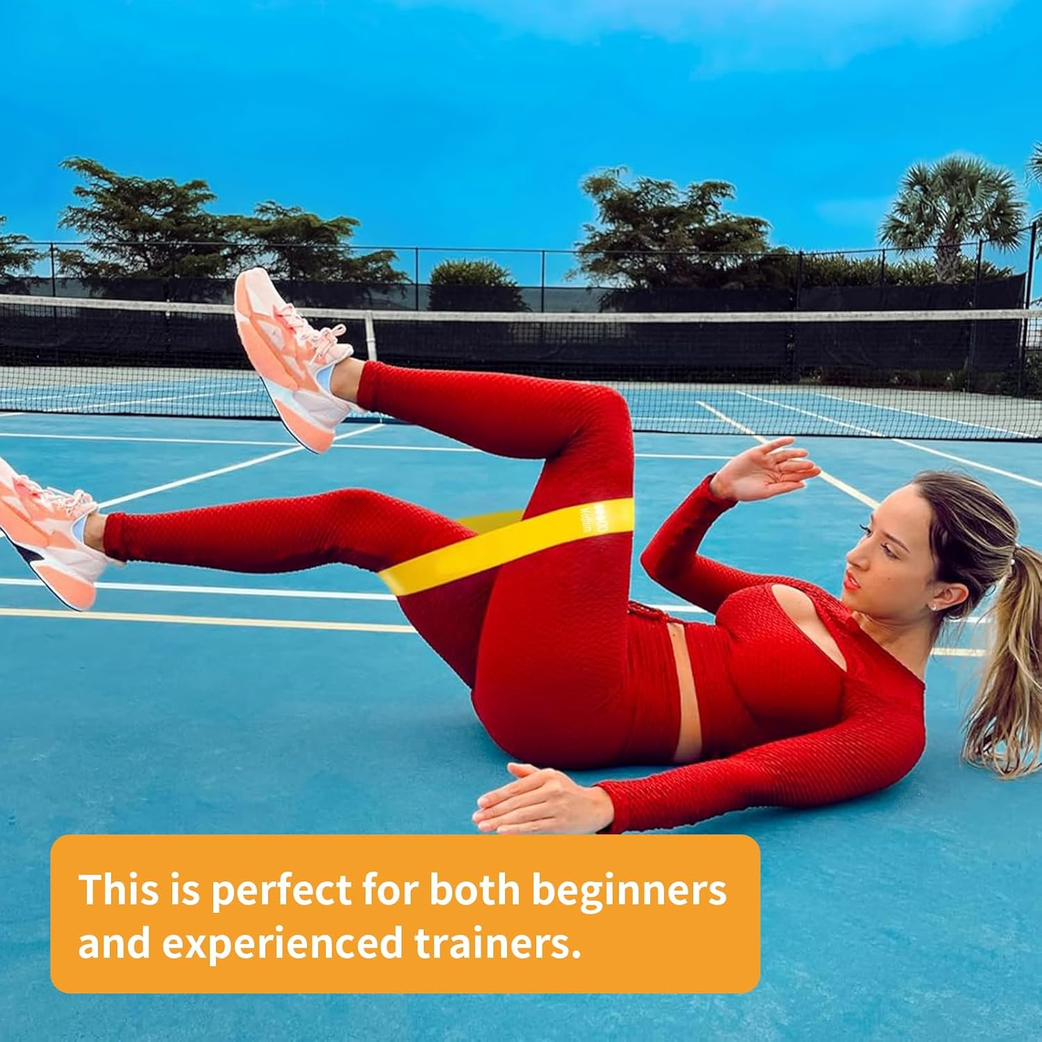 Resistance Loop Exercise Bands, Workout Bands, Fitness Resistance Bands for Beachbody Out Door and Indoor Fitness, Set of 5 Elastic Bands for Exercise - Assorted Colors image number 5