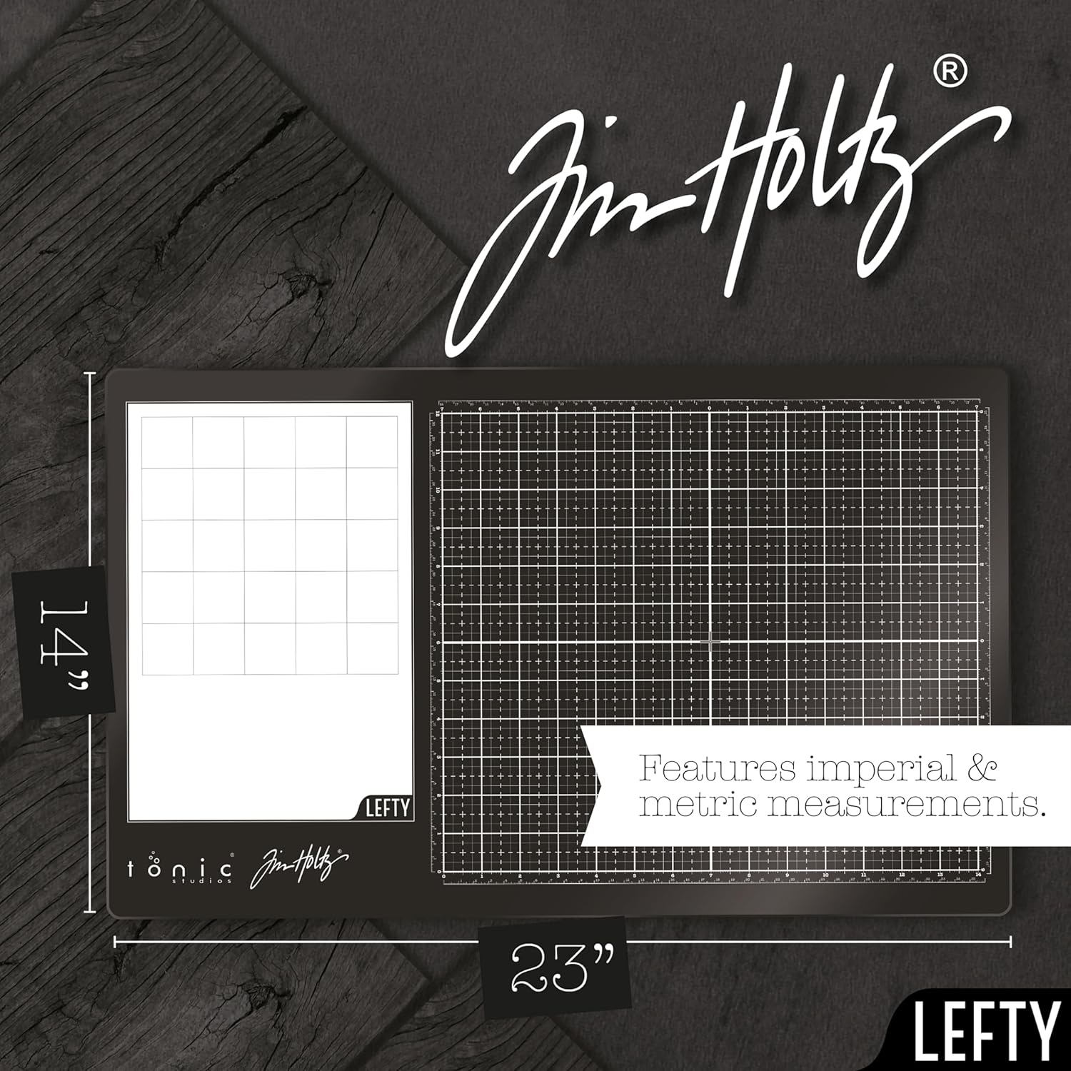 Tonic Studios Tim Holtz Glass Media Mat 23.75"X14.25"-Left-Handed image number 2