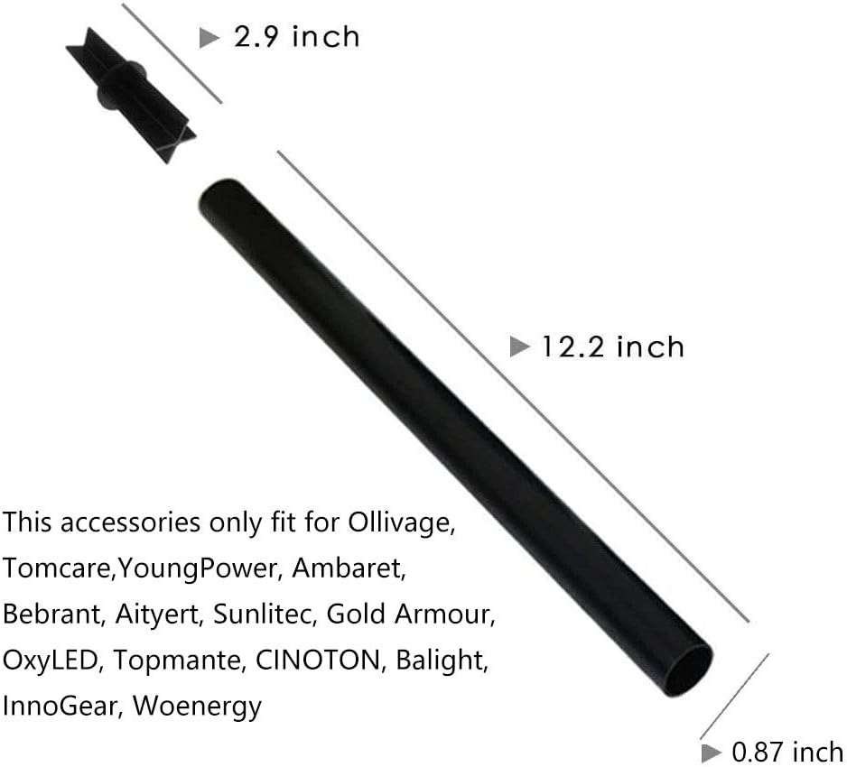 Plastic Pole Extension and Joint Kits Connector for Solar Flame Torches 12" Extension Makes Tiki Torches Taller, 4 Pack - Pole-4 Pack image number 2