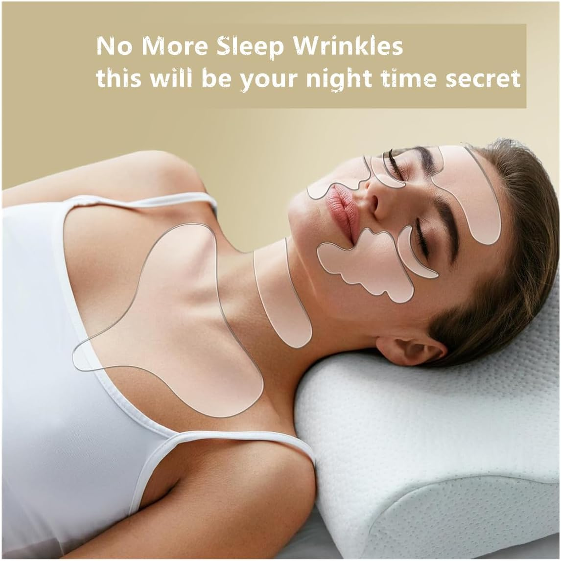 11 Pcs Wrinkle Patches Chest Wrinkles Pads, Reusable Reusable Silicone Patches for Face/Chest/Neck, anti Wrinkle Patches for Face Overnight Prevention,Patches to Reduce Fine Wrinkles