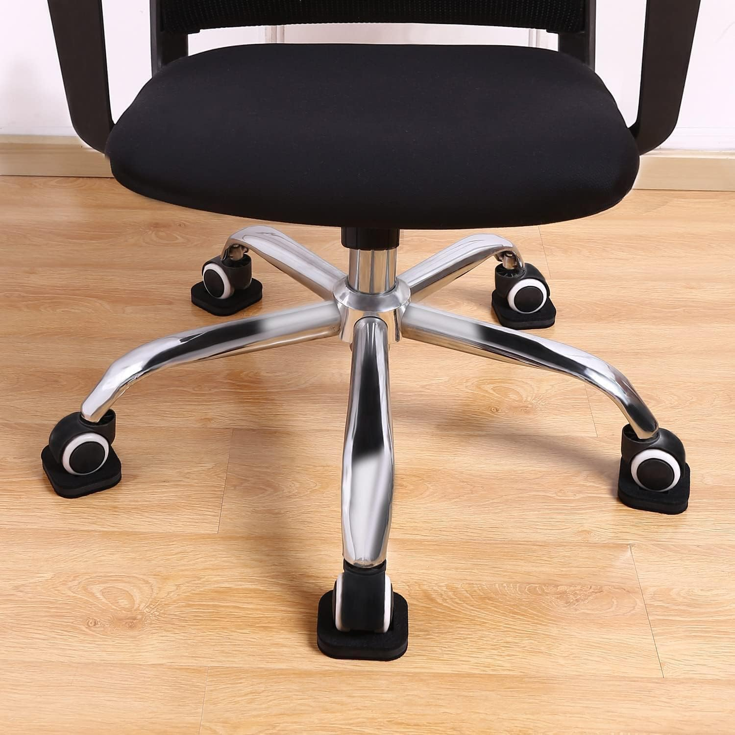 Felt Caster Cups Furniture Pads - 5Pcs for Carpet and Hard Floors - Anti-Sliding Bottom Office Chair Stopper for Wheels, Bed Wheel Protectors