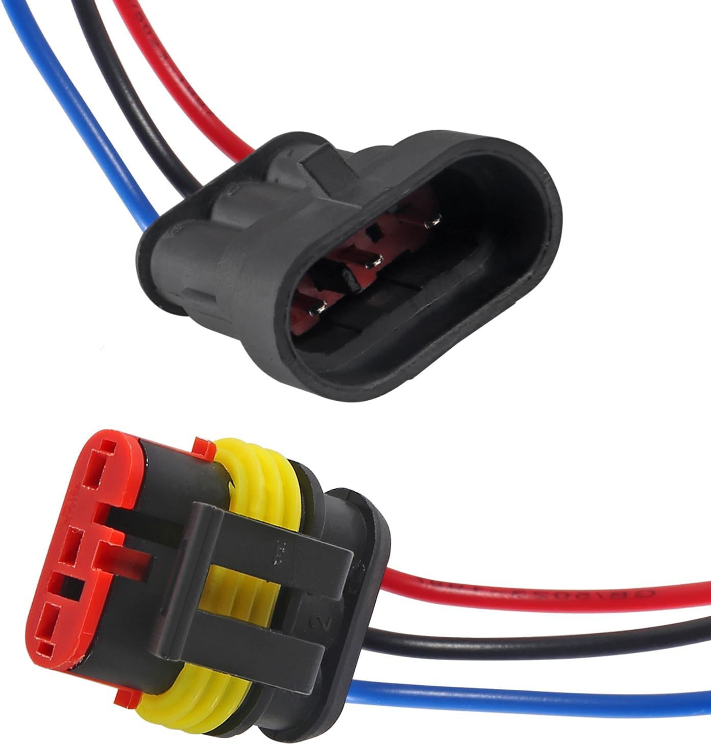 DIANN 6 Sets 3 Pin Connector Waterproof Connector Male and Female Electrical Connector 16 AWG Wire for Car Truck, Boat and Other Wire Connection image number 2