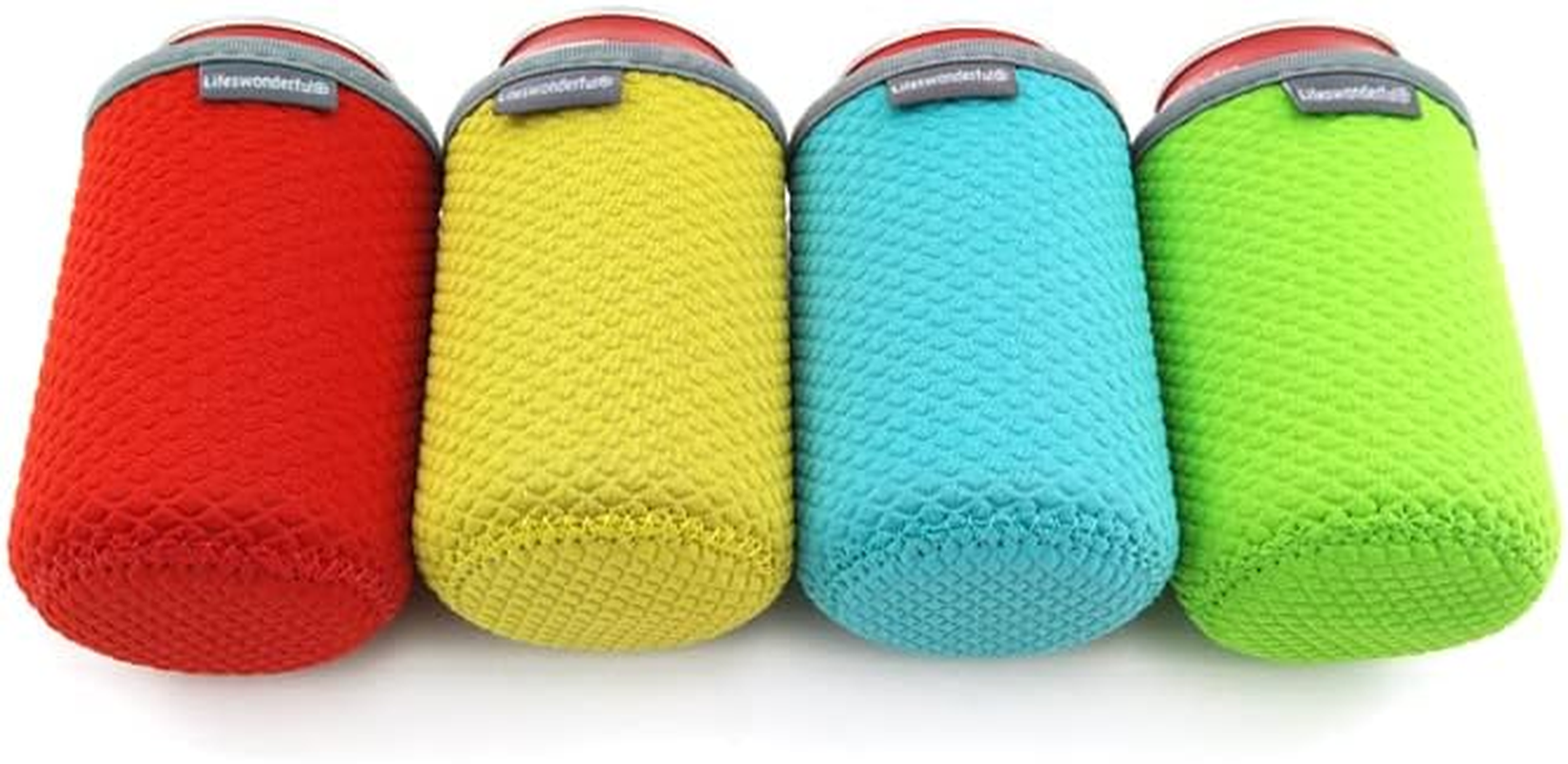 4 Pack - Insulated Stubby Holder Sleeves for Drinks Cans, Soft Drinks, Beer - by Lifeswonderful image number 6