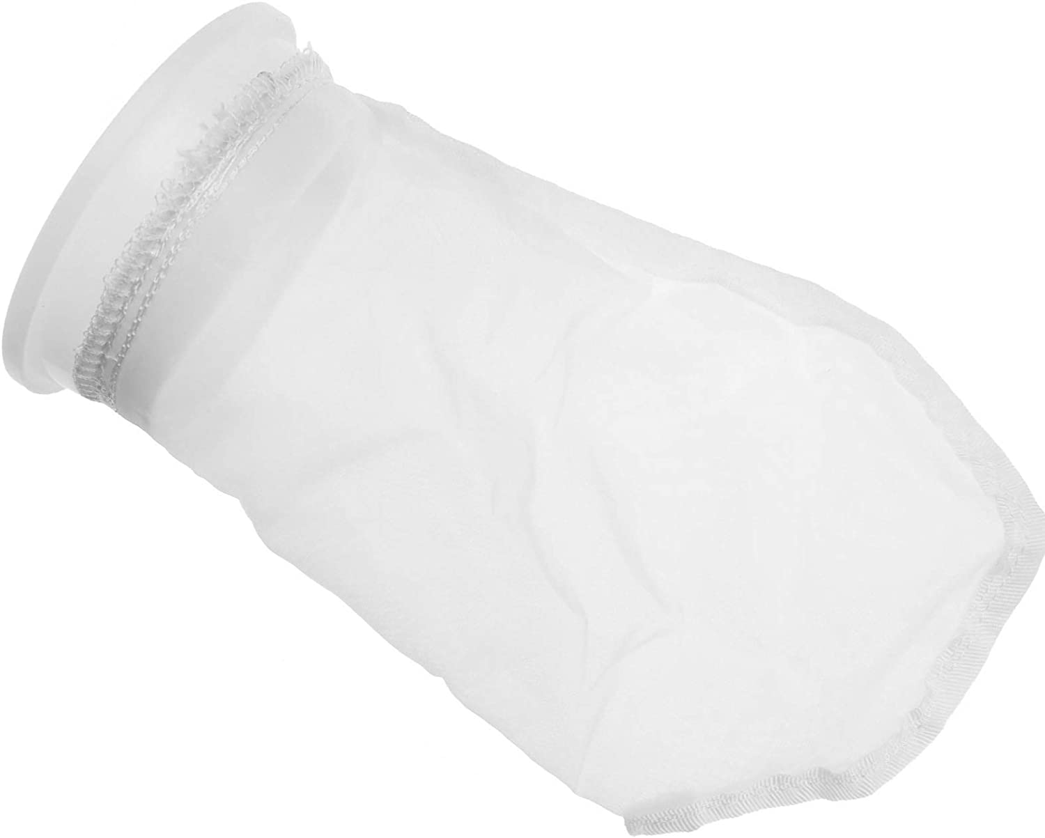 Emsea 9" Fish Tank Filter Mesh Bag Easy Light Weight Aquarium Filter Socks White image number 2