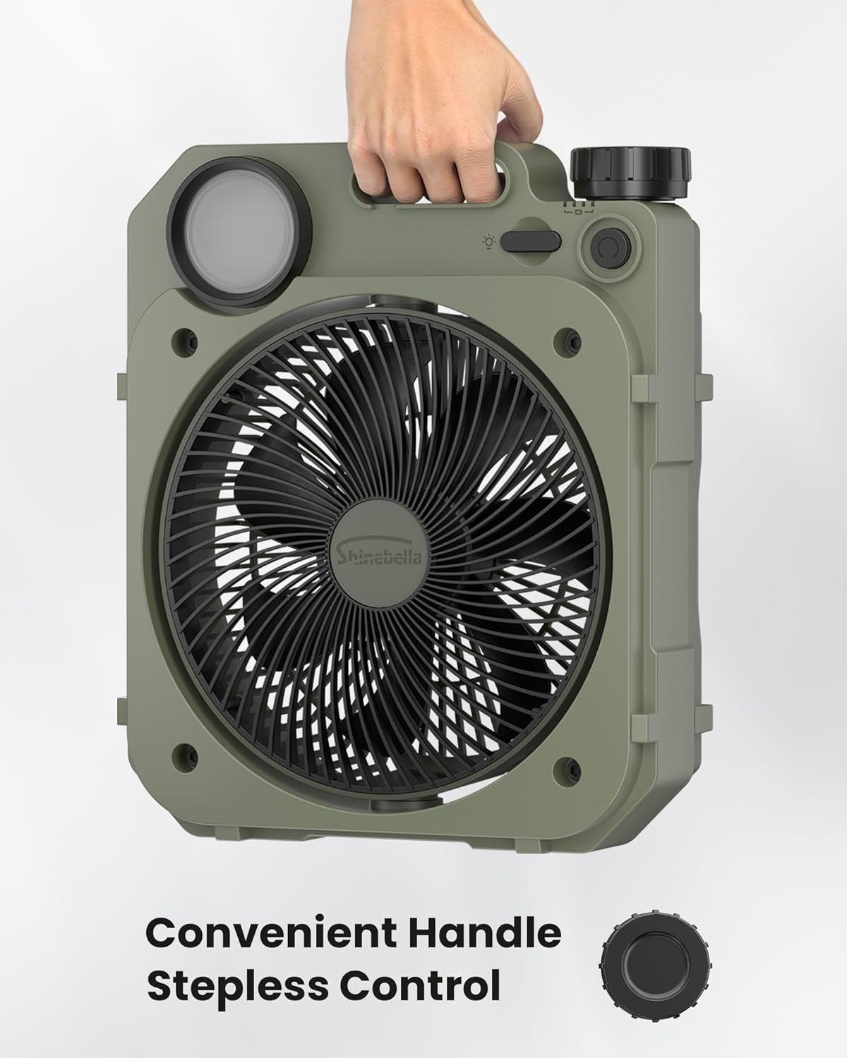 8.5'' Small 20000 Mah Camping Fan,90&deg;Tilt and Side to Side Auto Oscillating, Portable Desk Fan with 3 Levels LED and SOS Light,Battery Operated Fan, Personal USB Fan for Bedroom Hurricane Emergency image number 6