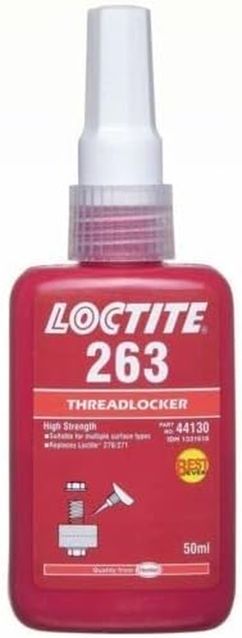 Loctite 263 High Strength Threadlocker 50 Ml, Red image number 1