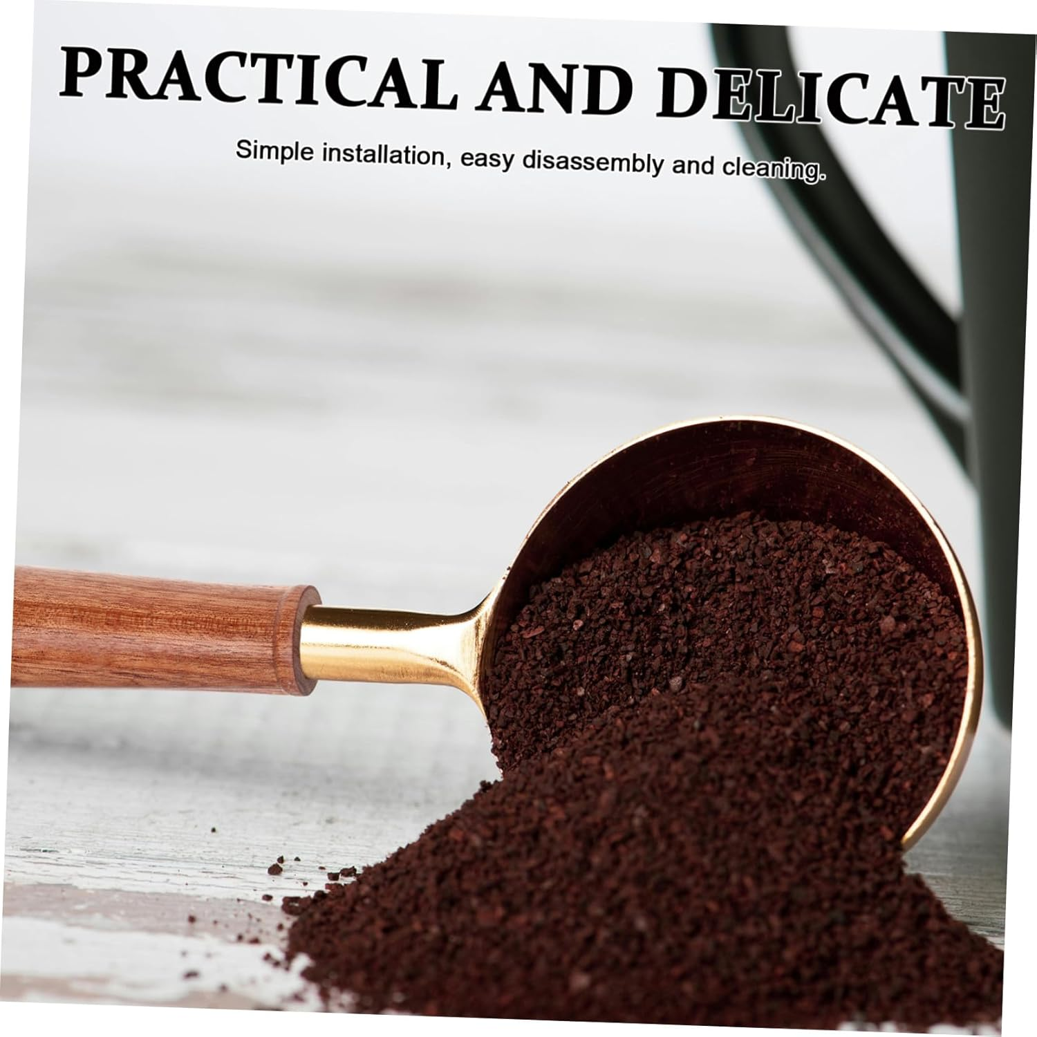 CIYODO Bottomless Wooden Portafilter Handle for Espresso Machines Easy-Clean Coffee Maker Replacement Part Stylish Coffee Filter Handle for Home and Cafe Use Compatible with Various image number 5