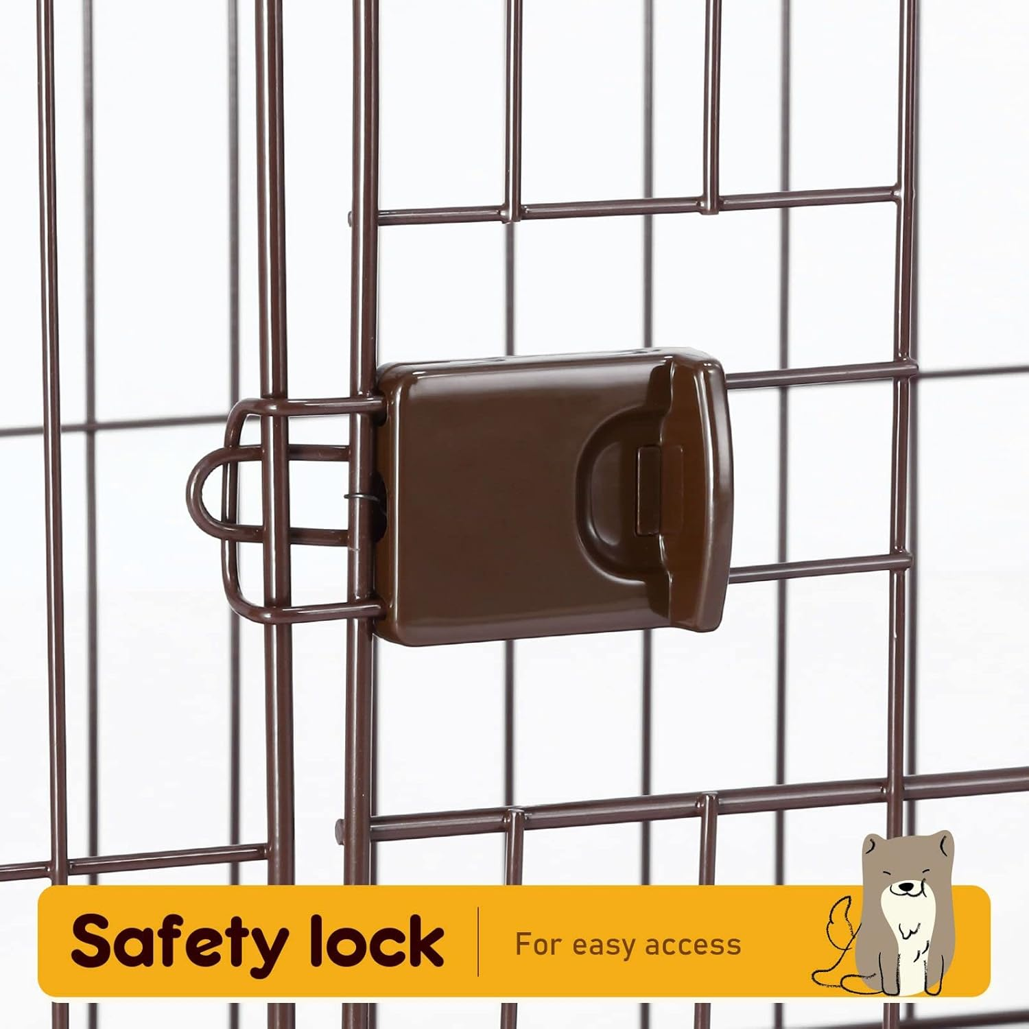 Petscene Cat Cage Dog Crate Pet Wired House Kennel Enclosure with Toilet Tray L Size image number 6