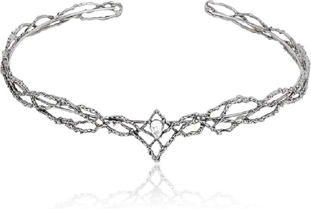 Rhinestone Crown Headband for Women Crystal Crown Headband Circlet Headwear for Headpiece for Birthday Party Halloween image number 3