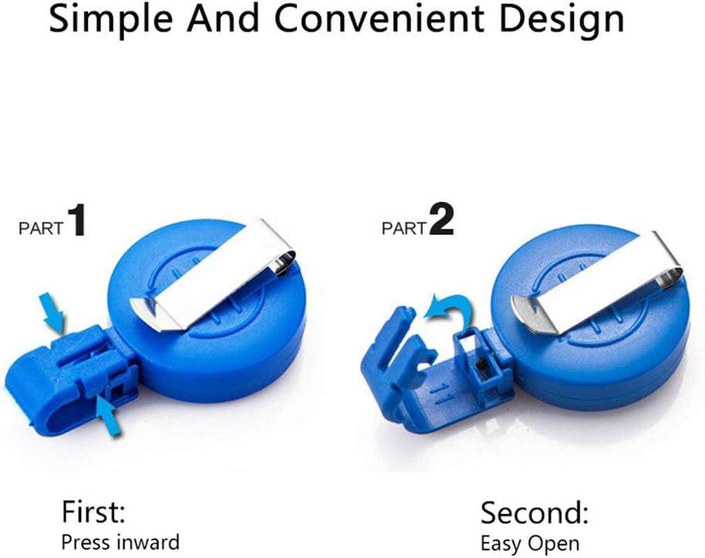 ID Badge Holder Case Horizontal with Reel Clip Retractable Heavy Duty Credit Card Business Card Office Supplies image number 6