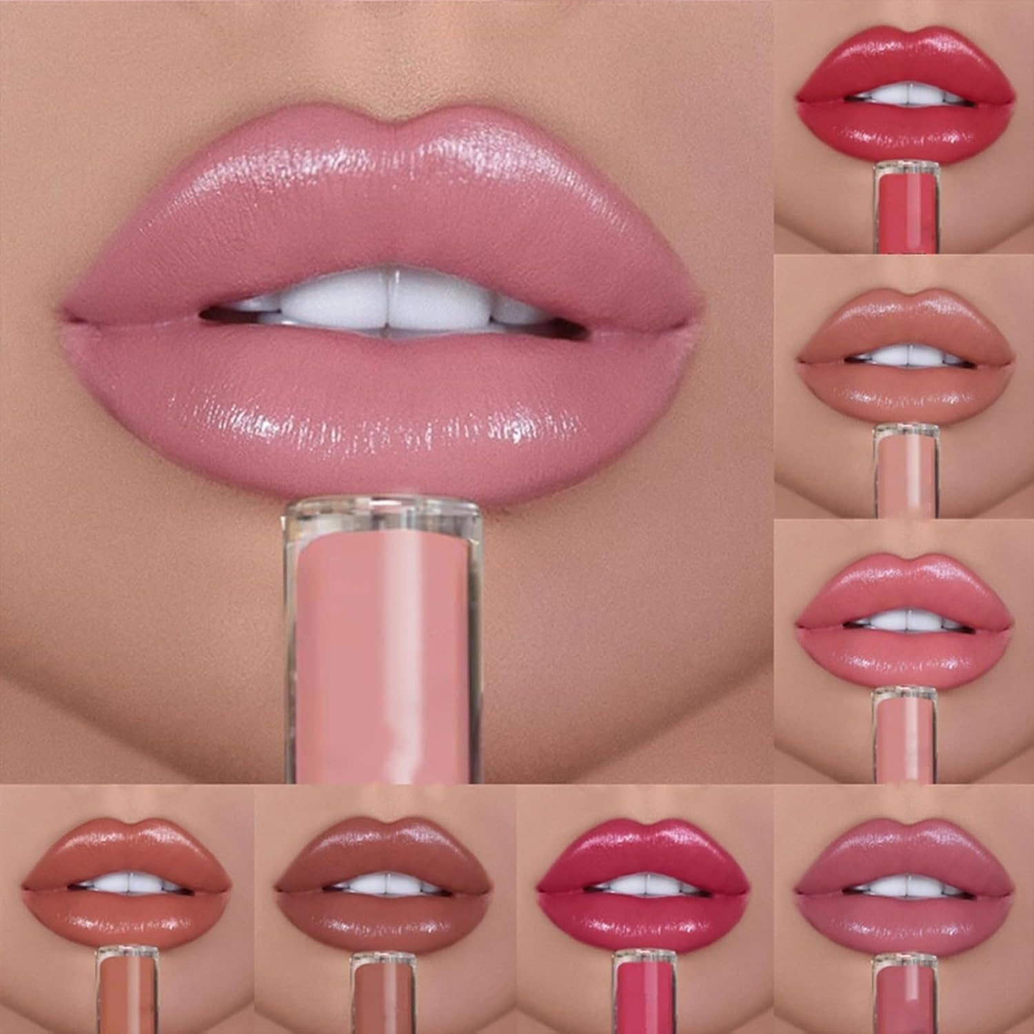 12 Colors Cream Texture Lipstick Waterproof, Long Lasting Matte Lipstick for Women (#6) image number 3