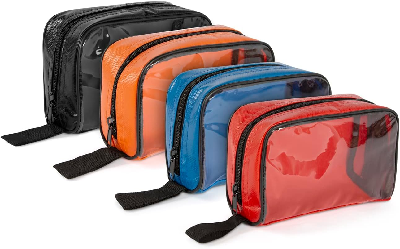 Line2Design Color Coded First Aid Medical Emergency Kit Bag Water Resistant Accessory Pouches, Zippered Closure with Transparent Window Set of 4 image number 6