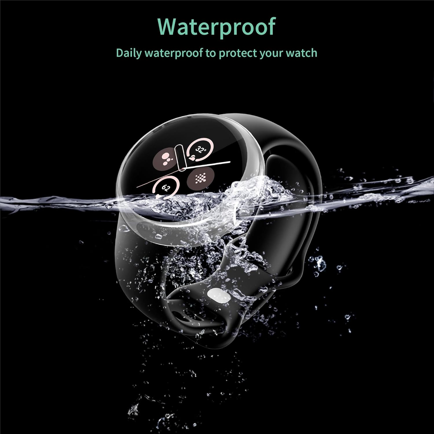 Diruite Pack of 3 Case for Google Pixel Watch Protective Case, Soft TPU Slim Shockproof Plated Screen Protector for Google Pixel Watch Smartwatch Frame Case [Drop Resistant] image number 1