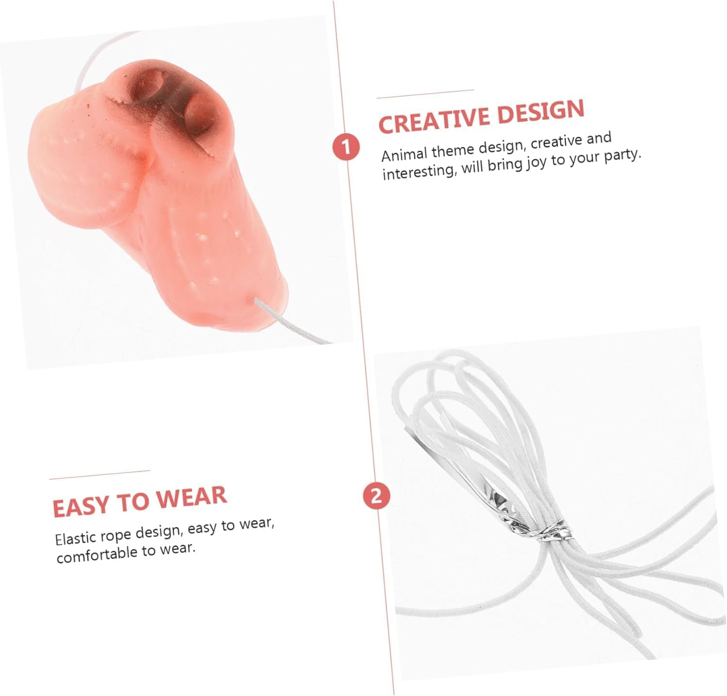 5Pcs Dog Nose Cosplay Dog Prop Party Accessories Small Dog Prop Decorative Dog Prop Performance Prop Mammals Prom Mask Fancy Dress Costume Dog Cosplay Costume Vinyl the Dog image number 5