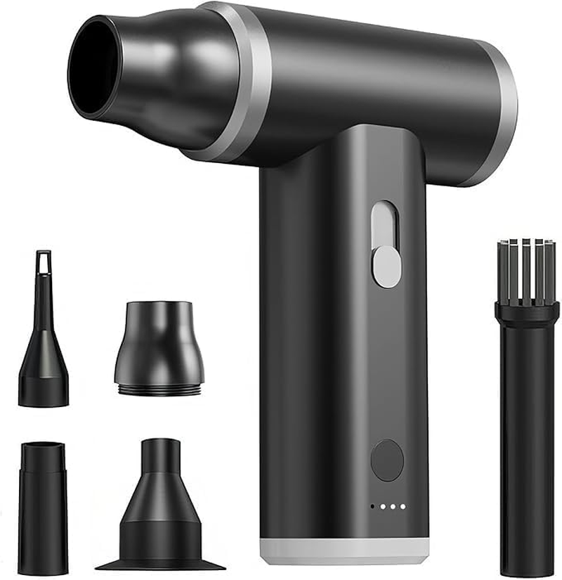 2000Mah Recharged Air Duster, Multipurpose Air Duster Fan for Computer Keyboard Cleaning, Air Cushion Inflation, Car Interior Cleaning, Barbecue Carbon Blowing, Vacuuming, Hair Blowing, Etc. image number 6