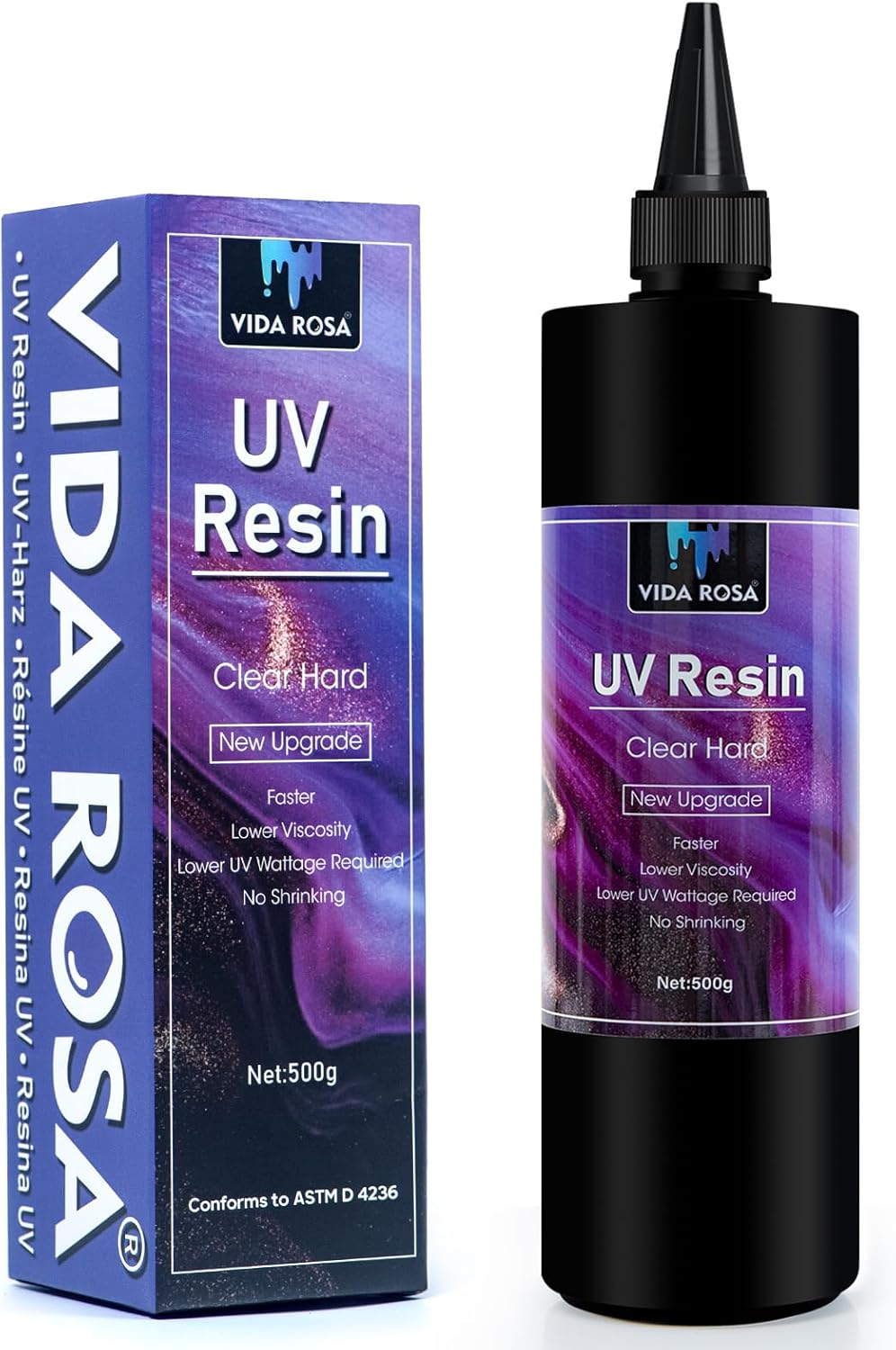 300G- VIDA ROSA Crystal Clear Hard Ultraviolet Curing Epoxy Resin for Jewellry Making Art Pendants, Earrings, Necklaces, Bracelets, Nail Art Accessories