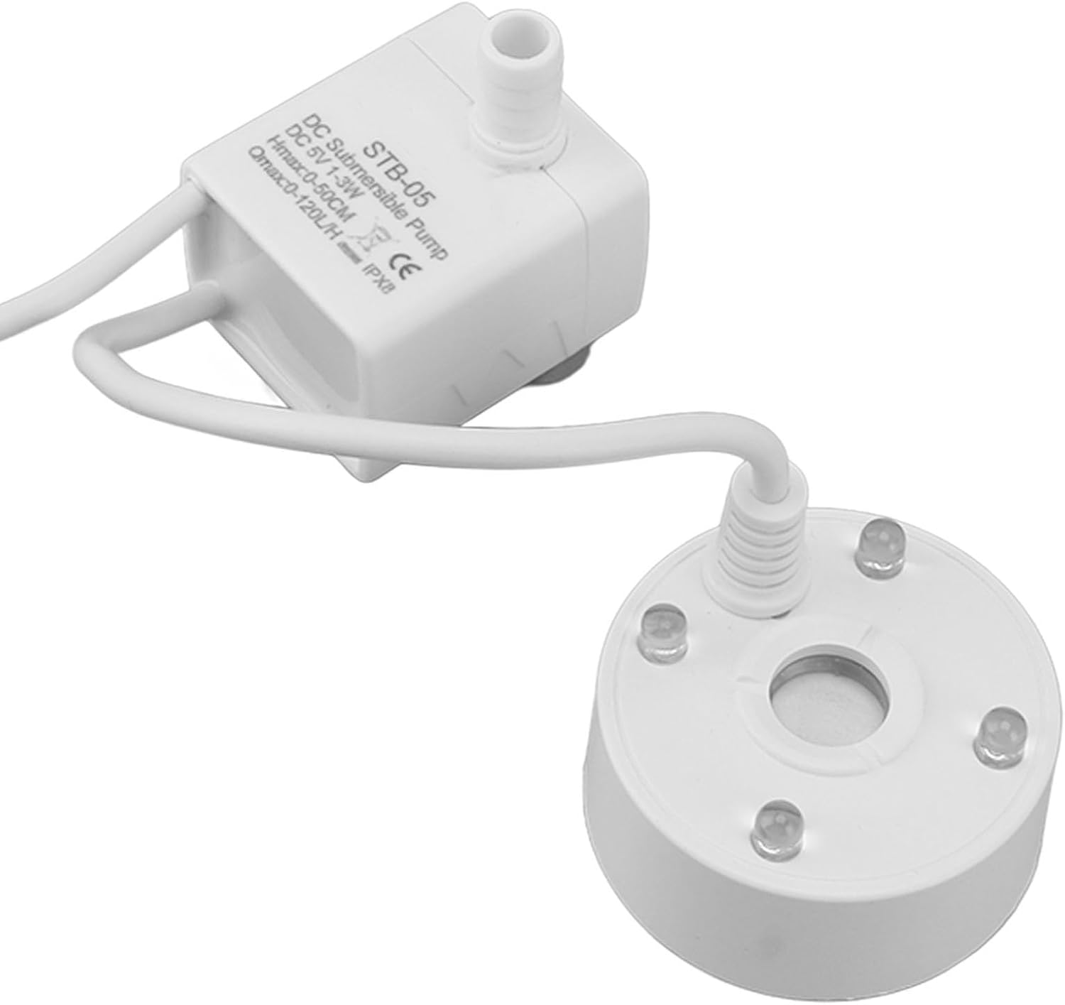 Mist Maker, 5V USB Powered Water Fountain Pond Fog Machine Atomizer Air Humidifier, Small Mist Maker Fogger with LED Changing Light for Water Feature, Christmas, Holiday image number 4