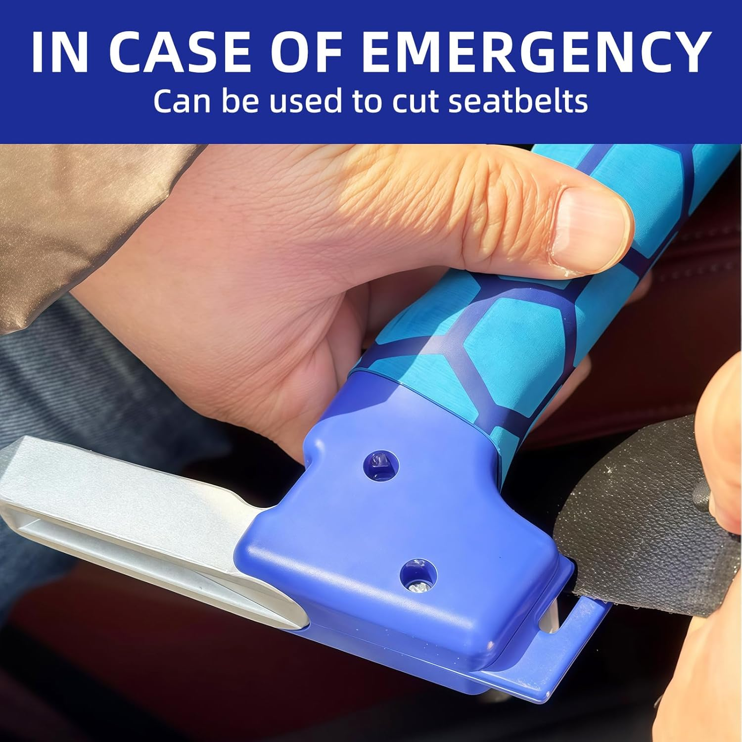 Car Door Handle for Elderly, 2Pack Car Door Assist Handle 3 in 1 Multifunction Vehicle Door Latch Handles, Auto Cane Car Grab Handle, Emergency Tool, Broken Windows, Can Be Used to Cut Seat Belts image number 1