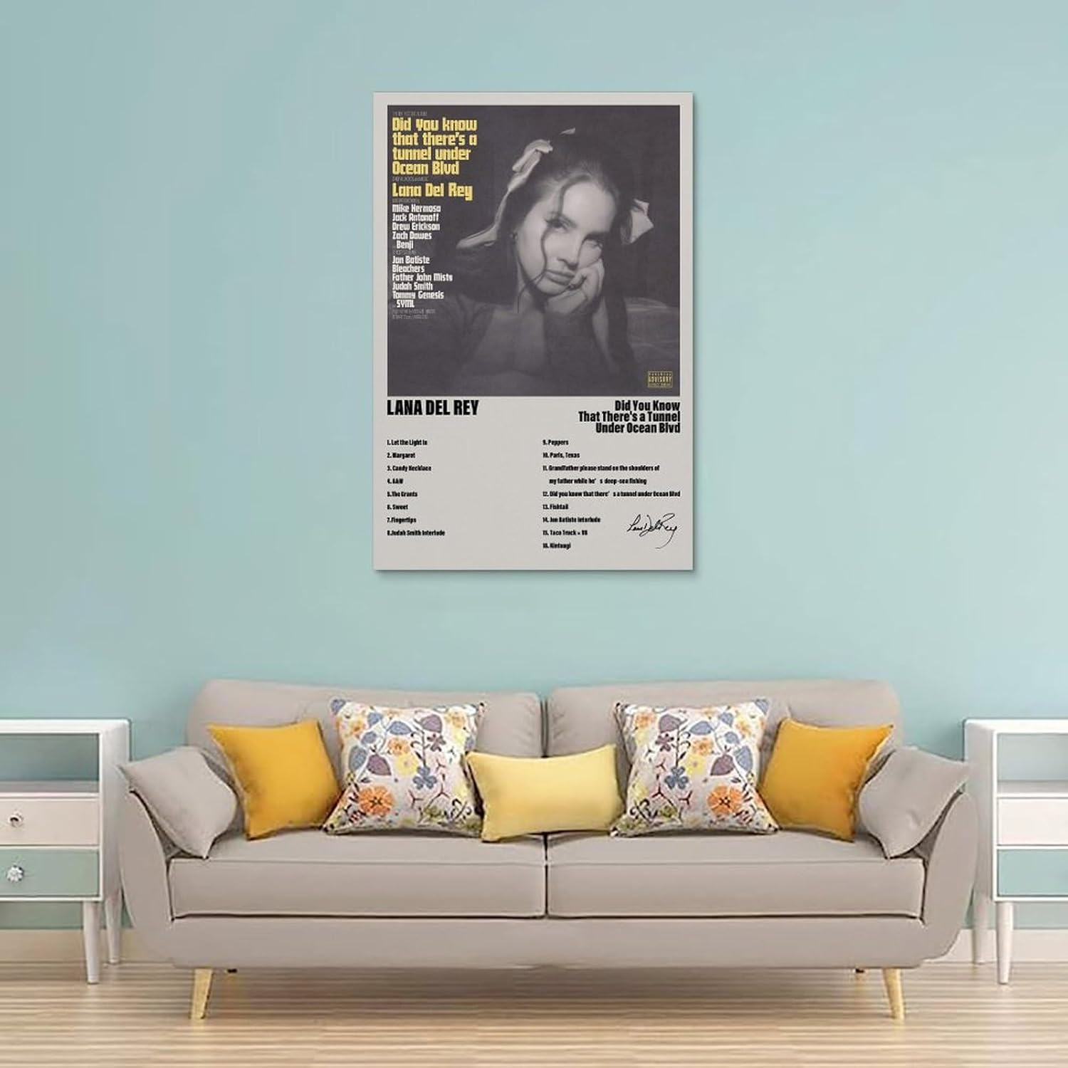 Lana Poster Del Rey Music Album Signed Poster Canvas Painting Wall Art Picture Home Decor Print for Bedroom Living Room Dorm Study Bar Office 12X18Inch(30X45Cm) image number 6