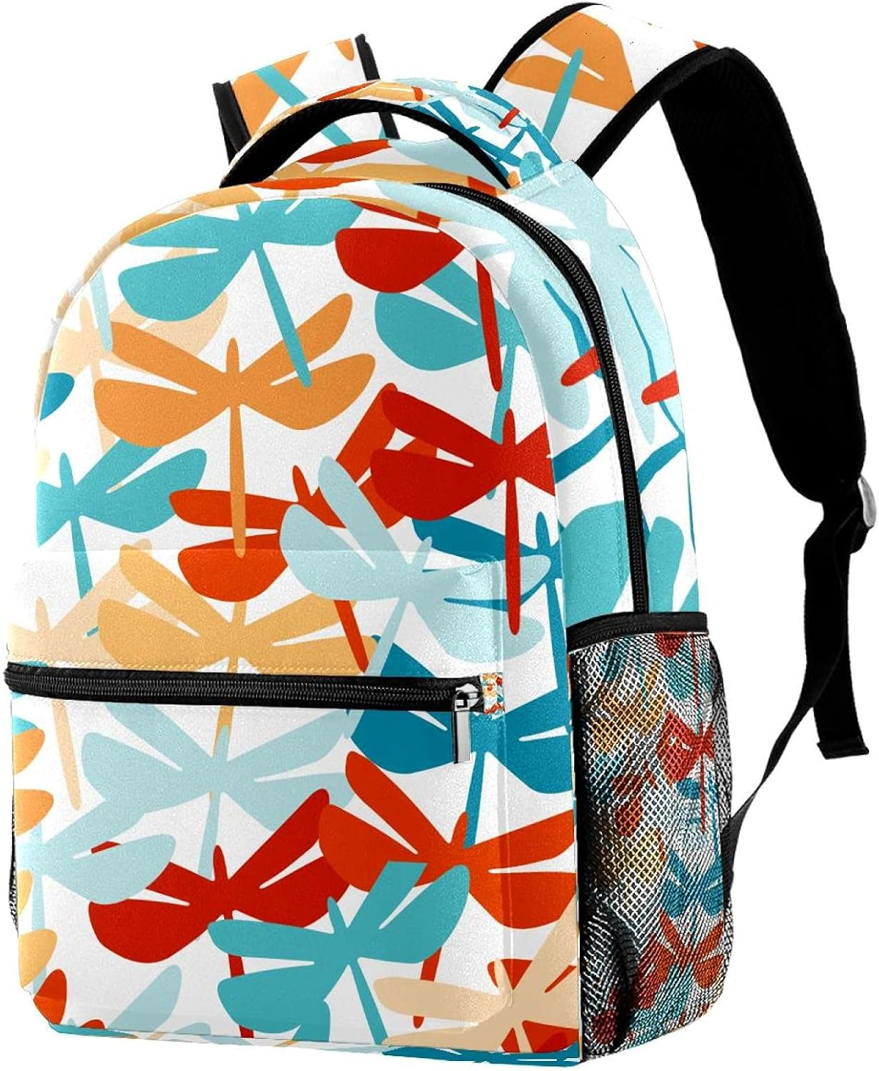Dragonfly Silhouettes Backpack Students Shoulder Bags Travel Bag College School Tote Backpacks image number 1