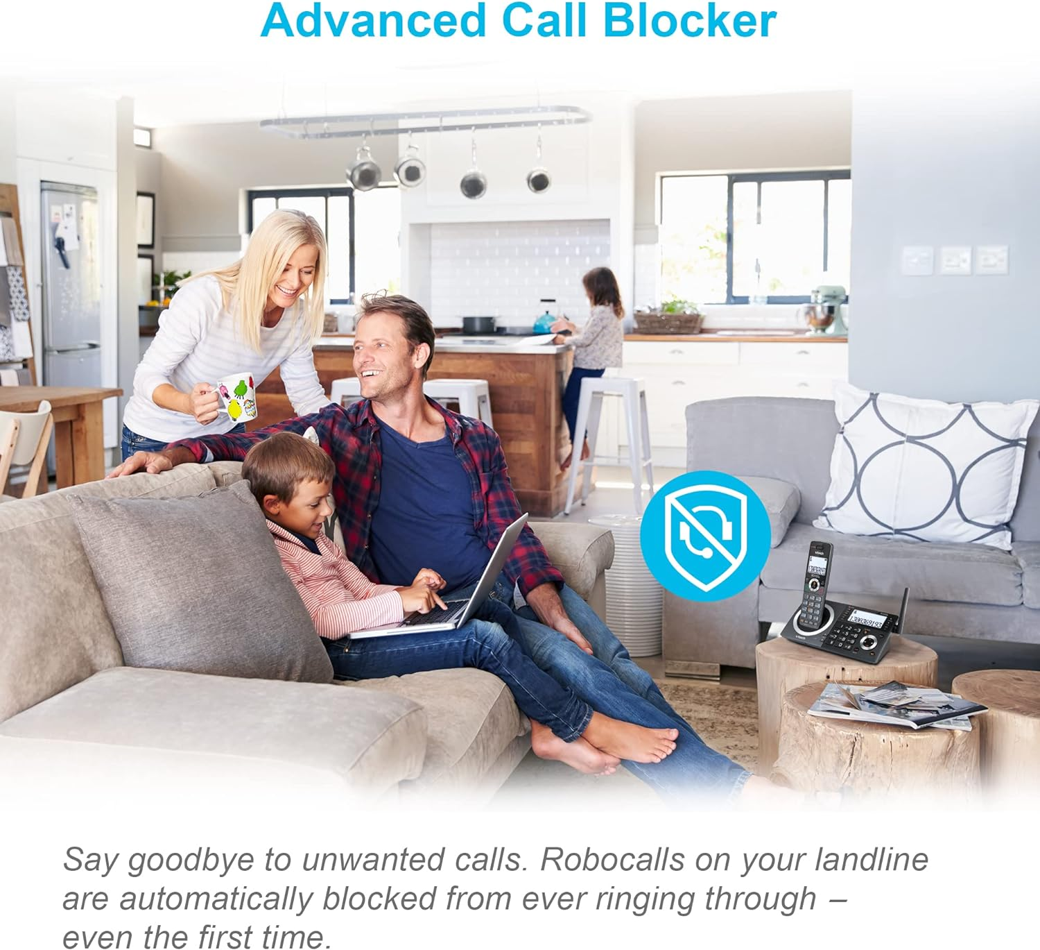 Vtech Executive Dual Keypad Cordless Bundle - NBN Ready Phone System - Cordless Deskset plus 2 Cordless Handsets image number 2