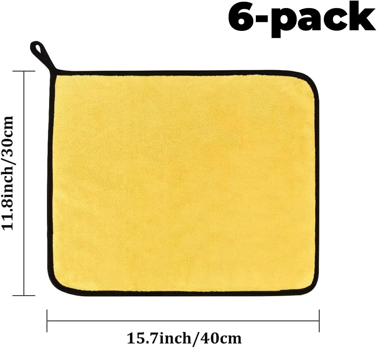 Premium Microfiber Towels Double-Sided Cloth Ultra Soft 800GSM Super Absorbent Lint & Scratch Free Quick Drying Perfect for Car Detailing, Glass, Kitchen & Home (6 PCS, 30 &times; 40 Cm) image number 3