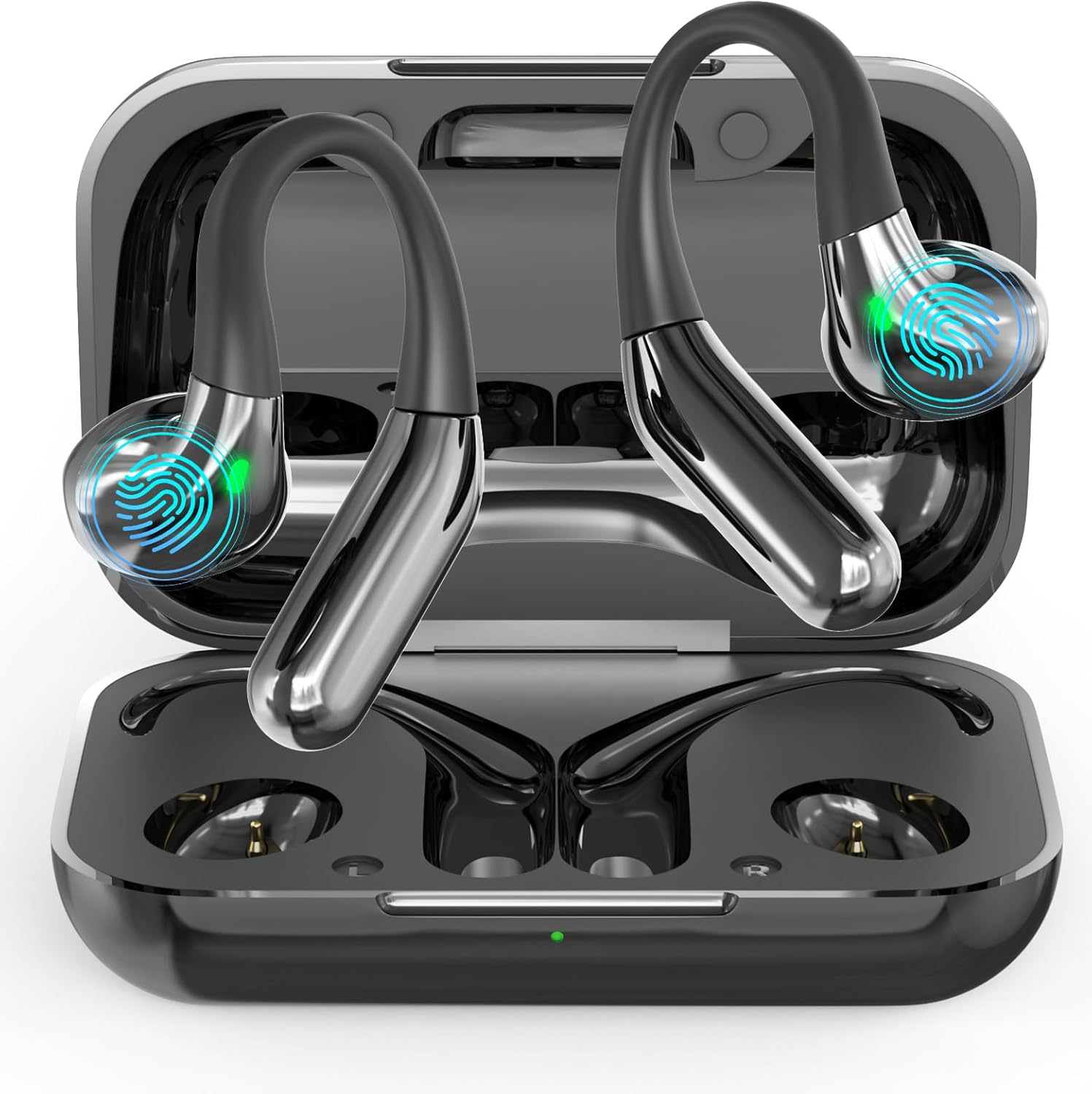 Likjhbn 2025 New Ai Translating Earbuds, 3-In-1 Language Translator Earbuds in Real Time, TWS Translator Earphones 144 Languages & Accents for Travel, Business, Learning (Glossy Black) image number 4