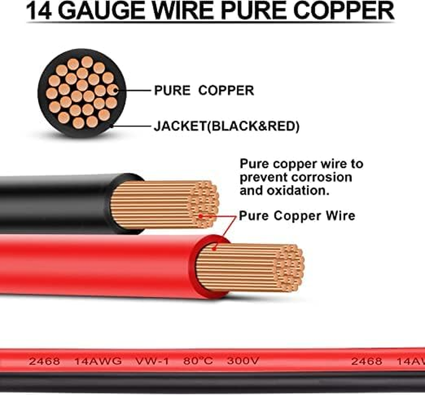 2Pack 2Pin SAE Extension Cable SAE Quick Connector Disconnect Plug for RV Trolling Motor Solar Panel (14AWG) image number 6