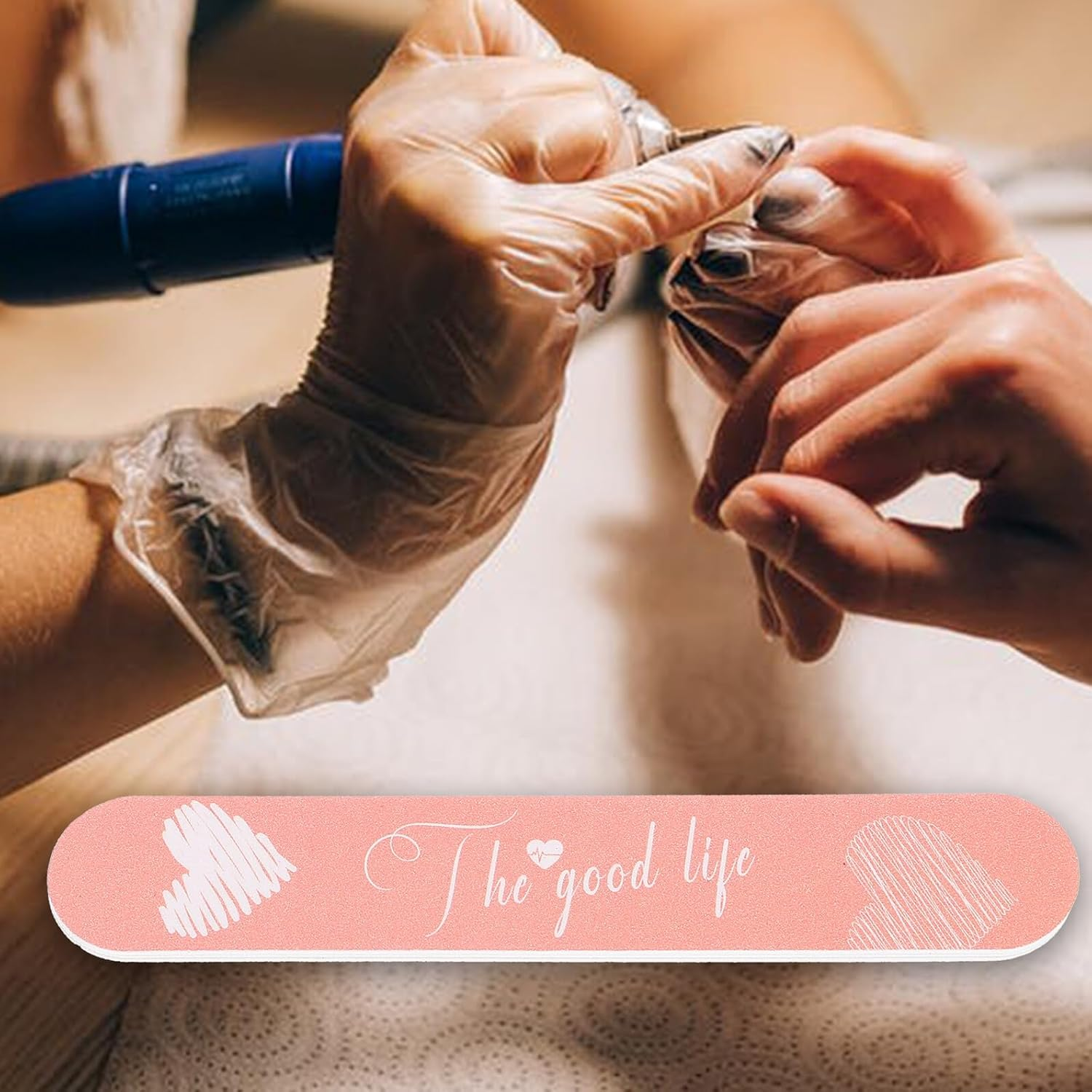 TEHAUX 6Pcs Double-Sided Nail Files Portable Manicure Nail Trimming Tools for Women Travel Salon Supplies image number 2