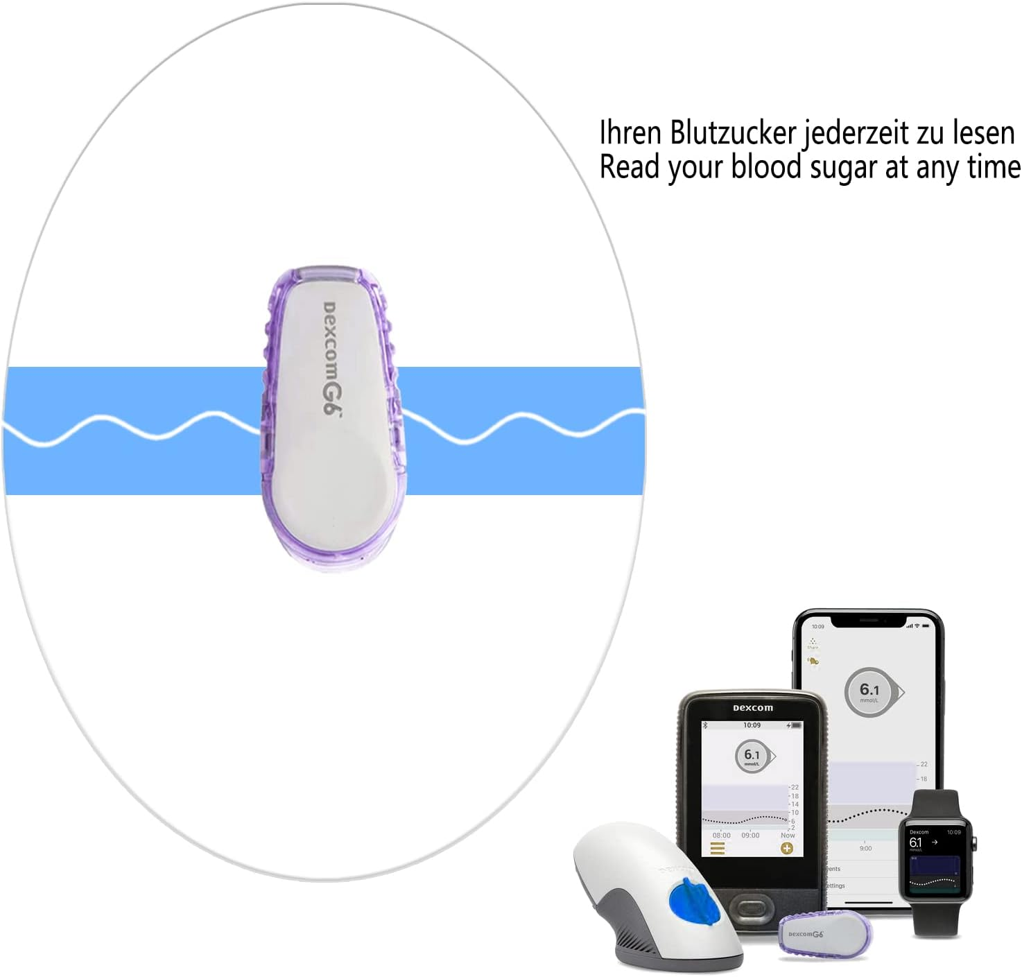 40 Pack Dexcom G6 Adhesive Patches,Waterproof and Transparent Dexcom G6 Overpatch for 10 Days Long Stay Fixation Monitor Protection，Easy to Use Pre-Cut Adhesive Tape image number 5