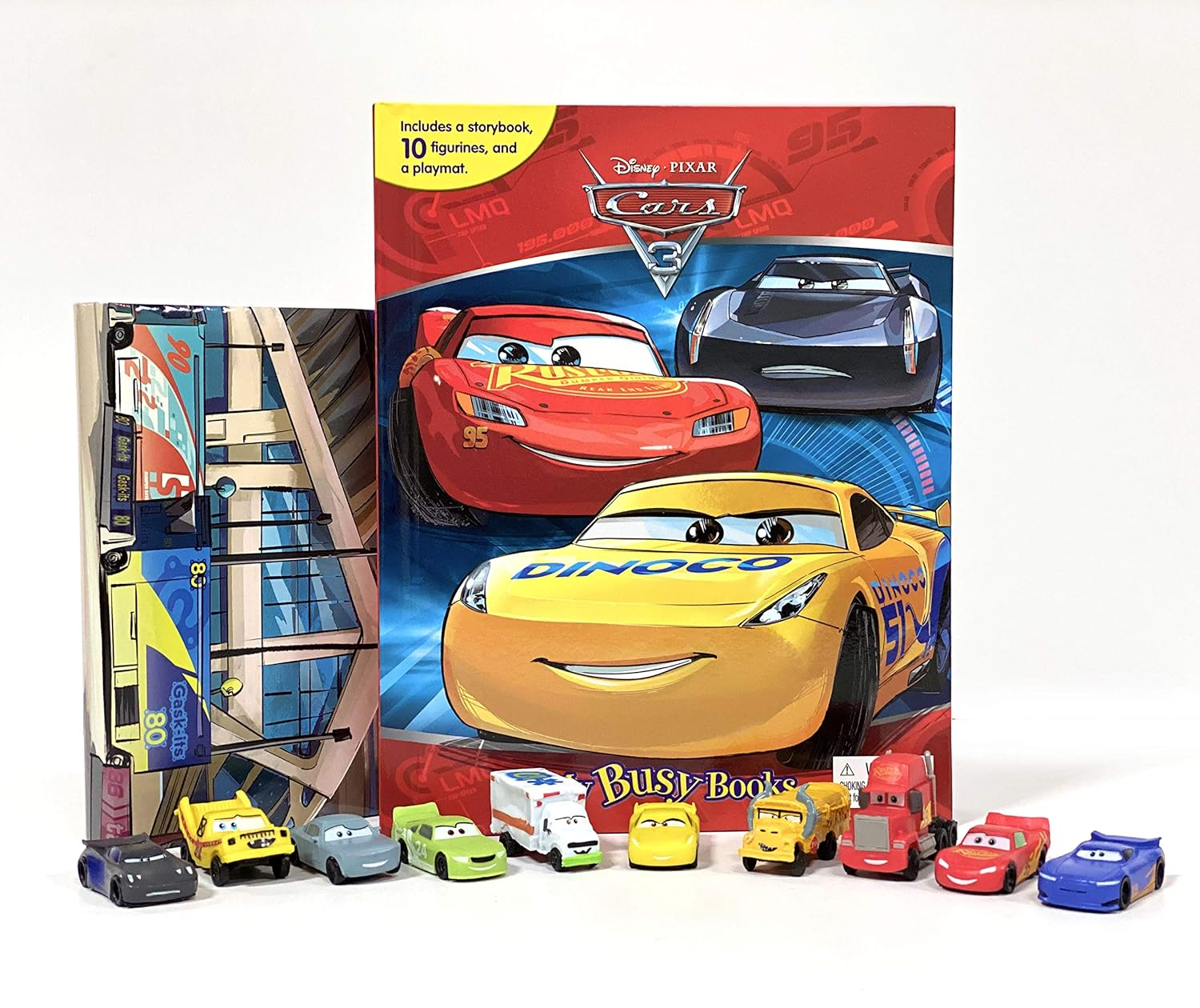 Cars 3: My Busy Books: with Storybook, 10 Figurines and a Playmat image number 1