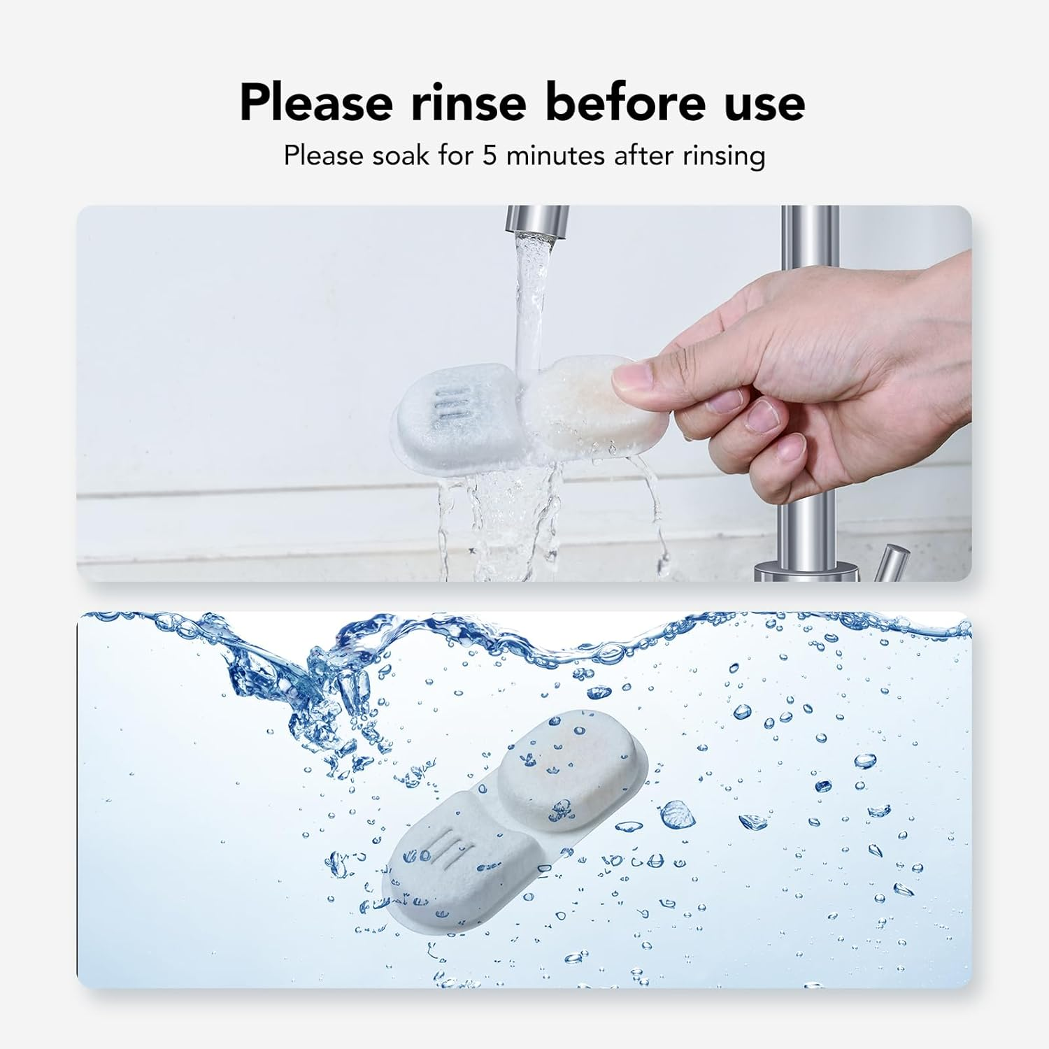 HICC PULE Replacement Filters for HICC PULE 108Oz/3.2L Stainless Steel Cat Water Fountain, Ultra-Quiet Cat & Dog Water Dispenser - 9 Packs Filters & Sponges image number 5