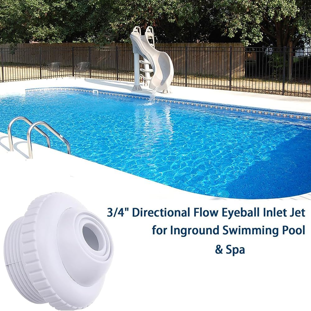 4Pcs Swimming Pool Power Nozzle SP1419D,3/4" Adjustable Opening Rotating Eyeball and 1-1/2 Inch MIP Thread, for Hayward SP1419D image number 4