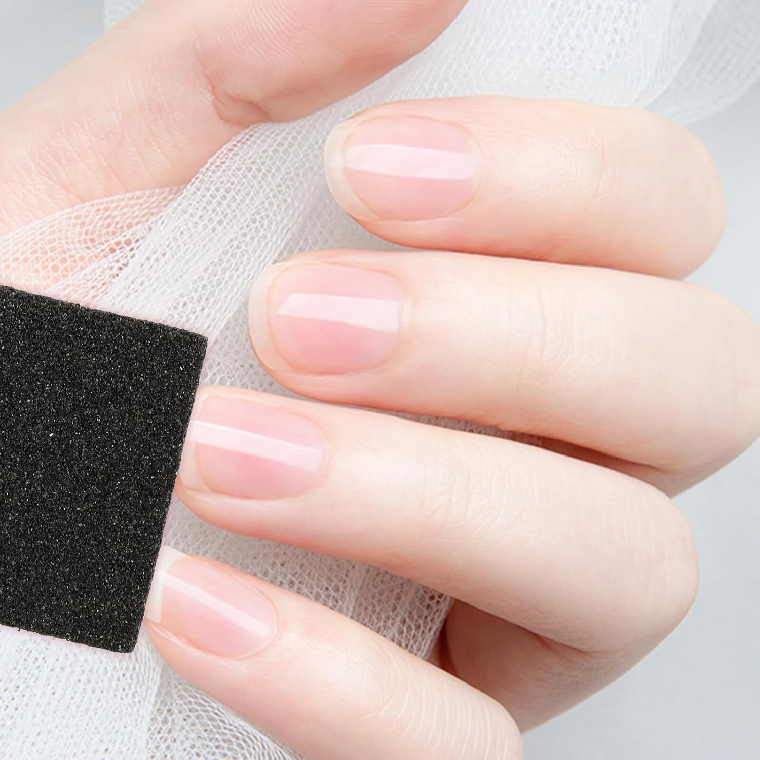 TEHAUX 50Pcs Black Mini Nail Sponge Files Buffer Blocks Small Double-Sided Nail Polisher for Manicure and Pedicure Care in Salon and Home Use image number 1