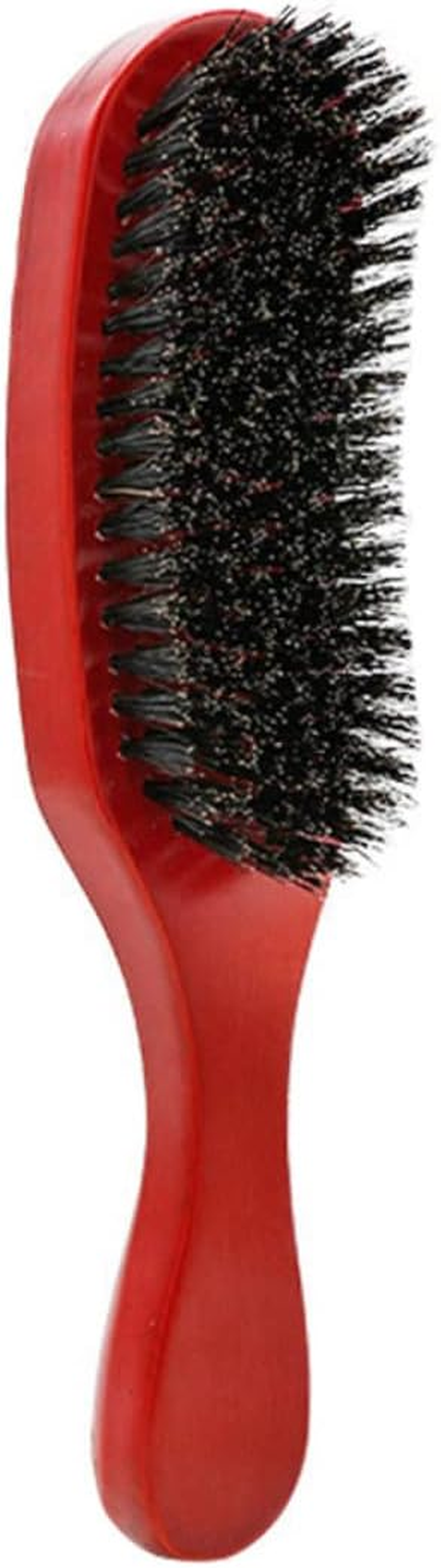 KALLORY Natural Bristles Hair Brush Beech Wood Comb for Women Ergonomic Wood Handle Large Curved Anti-Static Detangling Comb Massage Hair Care and Styling Tool image number 4