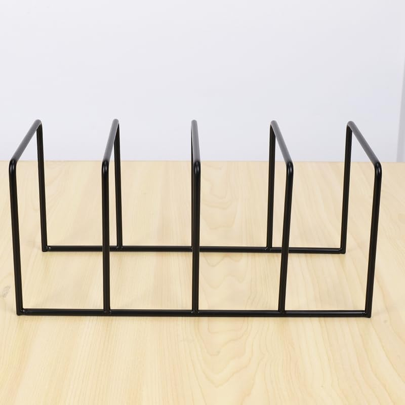 Hcskoss Metal Vinyl Record Display Shelf Turntable Storage Shelf Exhibit Stand Holder (Black, 26 * 12 * 12) image number 3