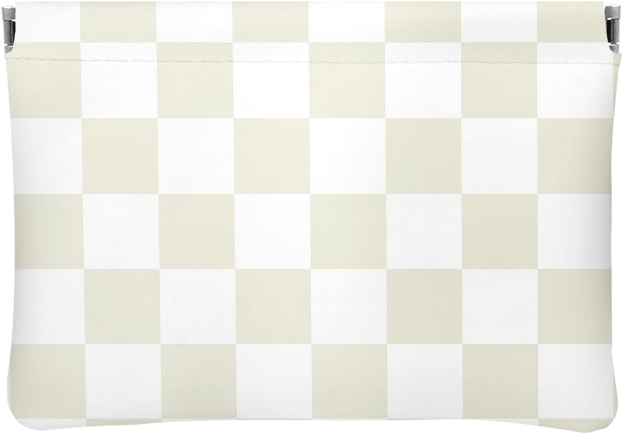 Ksriylm Rose Pink Checkered PU Leather Makeup Pouch Set for Women Cute Check Pattern Small Make up Bag for Purse Waterproof Initial Plaid Makeup Cosmetic Bags Pouches for Purse Travel Toiletry Bag