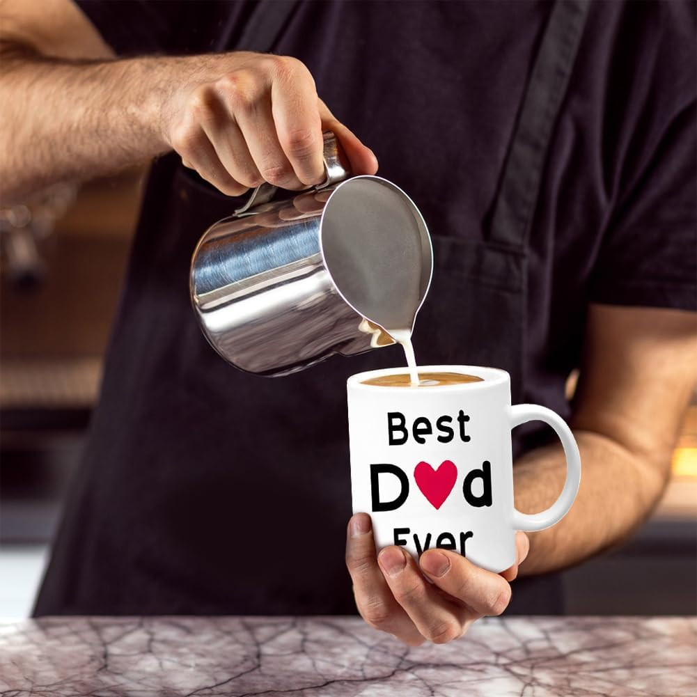 Best Dad Mug, Geli Funny Ceramic Coffee Mugs for Father'S Day, Birthday, Christmas Day