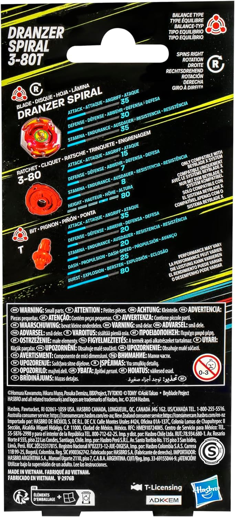 Beyblade X Dranzer Spiral 3-80T Anniversary X-Over Balance Type Right-Spinning Top and Launcher; Battling Top Toys for 8 Year Old Boys and Girls image number 3