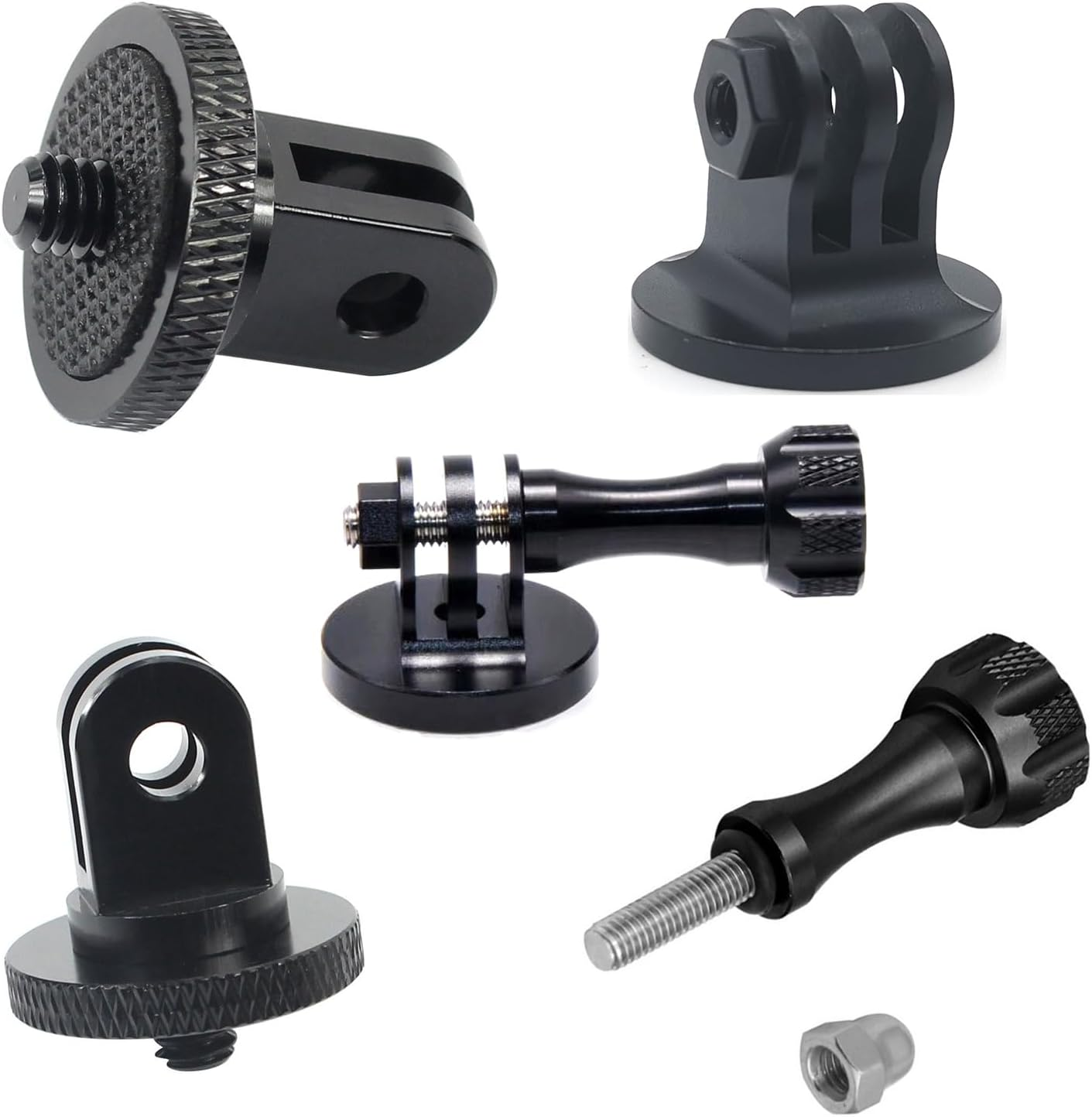 Wholesale Aluminum CNC Camera Tripod Mount Adapter with Thumb Screw, 1/4"-20 Conversion Adapter Mounts Compatible for Gopro Hero 11, 10, 9, Max 8, 7, DJI OSMO Insta360 Other Action Cameras image number 2